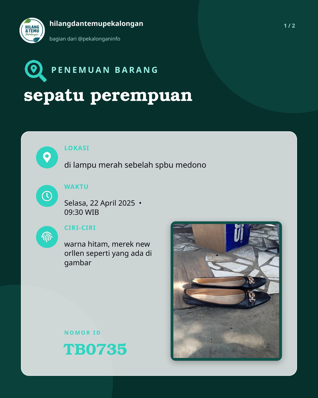 Slide 1 laporan sepatu perempuan