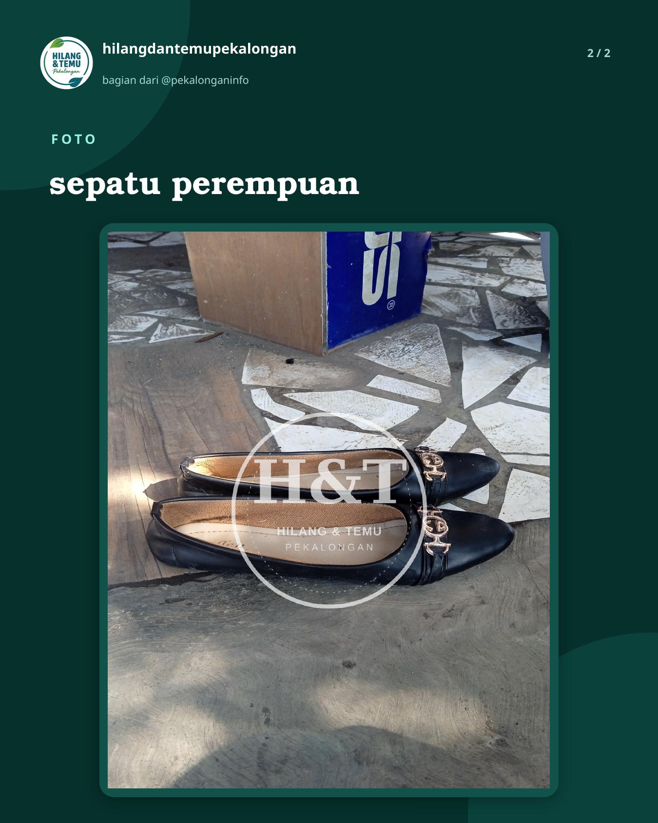 Slide 2 laporan sepatu perempuan