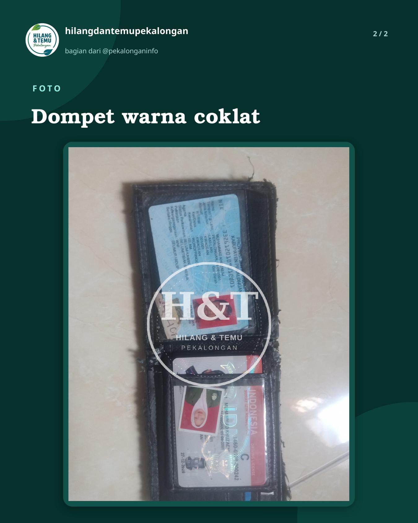 Slide 2 laporan Dompet warna coklat