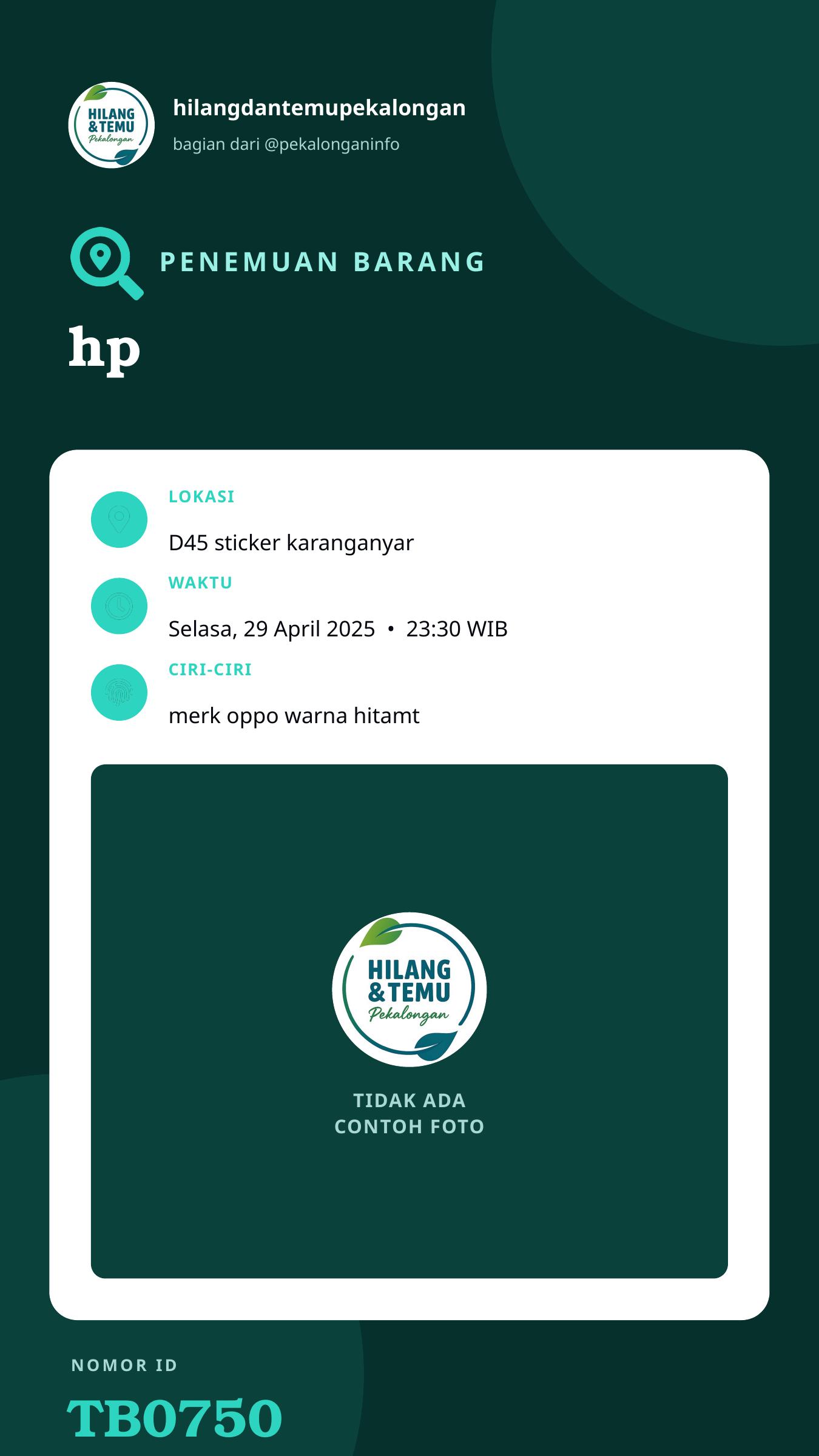 Story 9:16 laporan hp