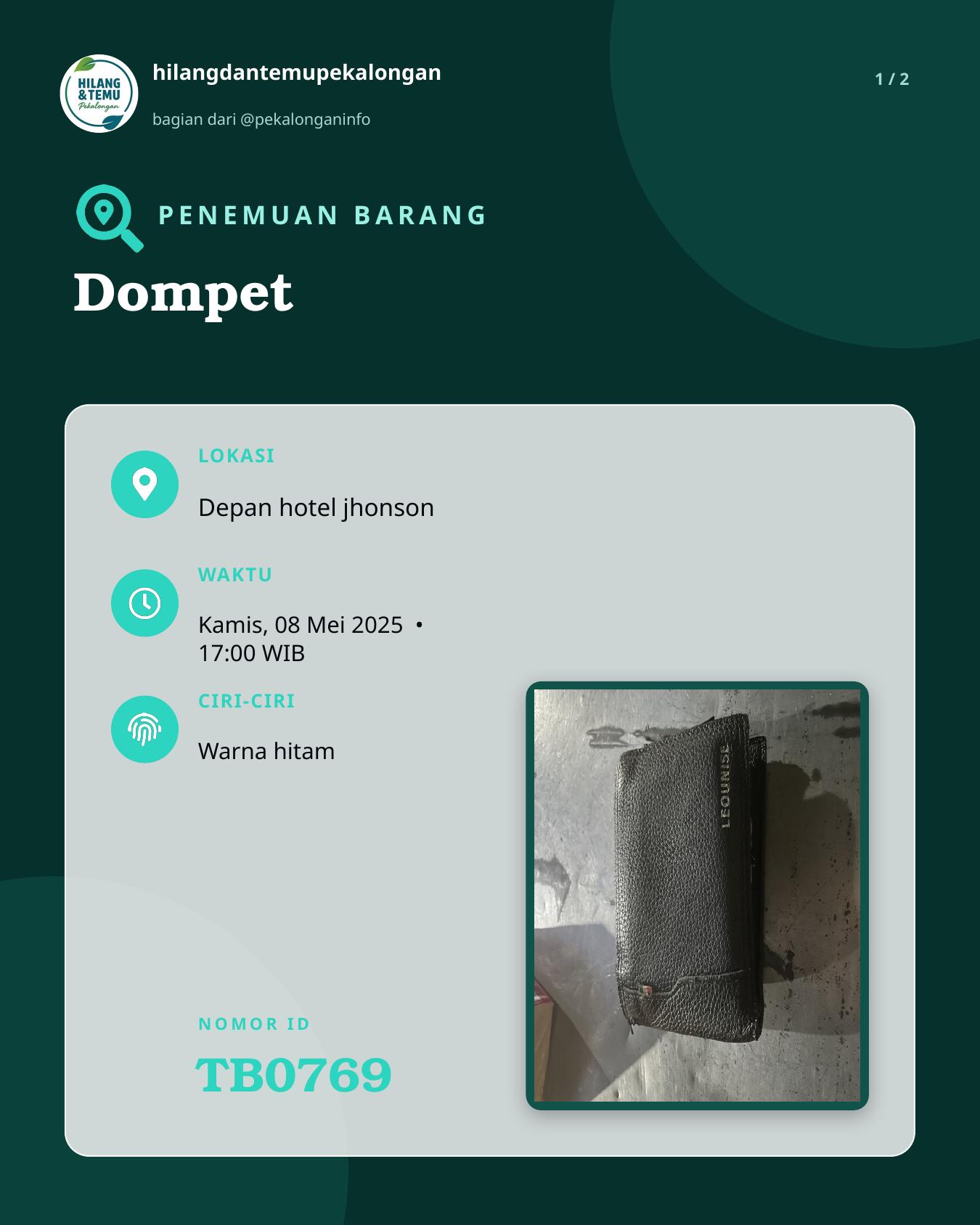 Slide 1 laporan Dompet