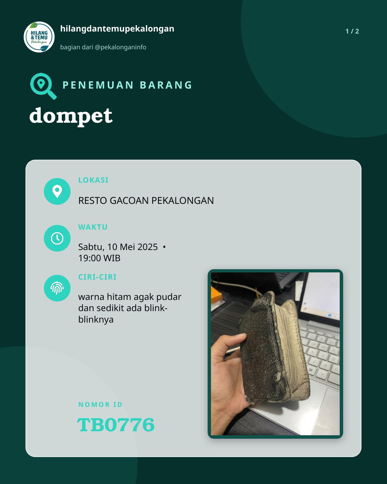 Slide 1 laporan dompet