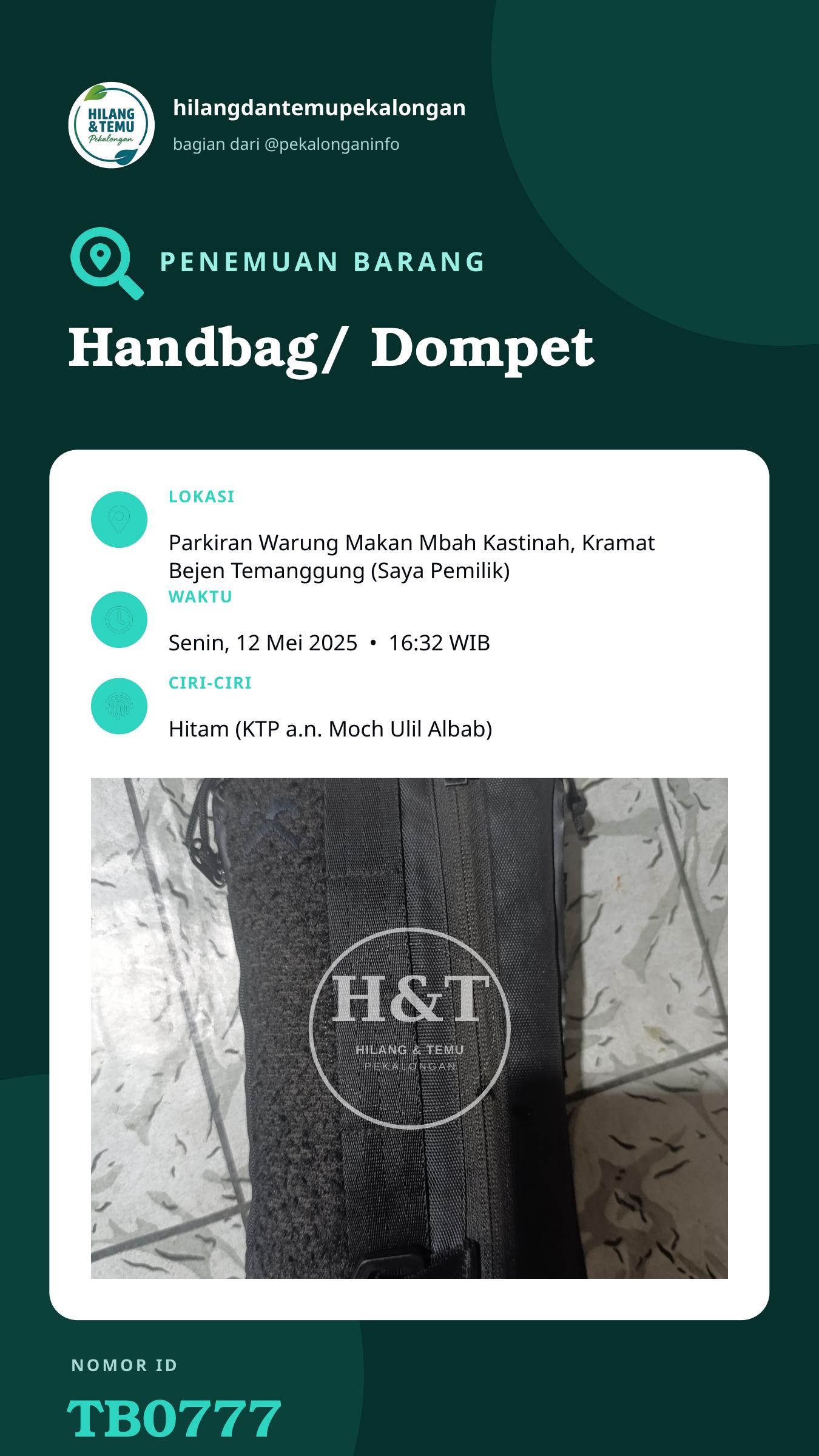Story 9:16 laporan Handbag/ Dompet