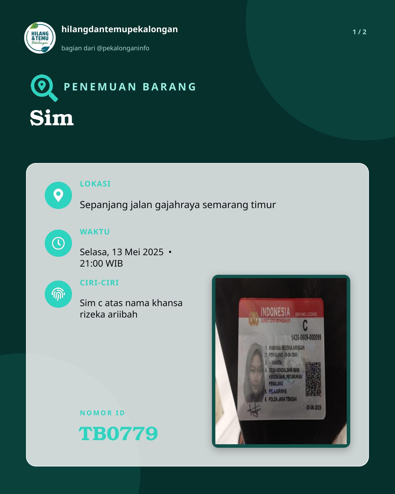 Slide 1 laporan Sim