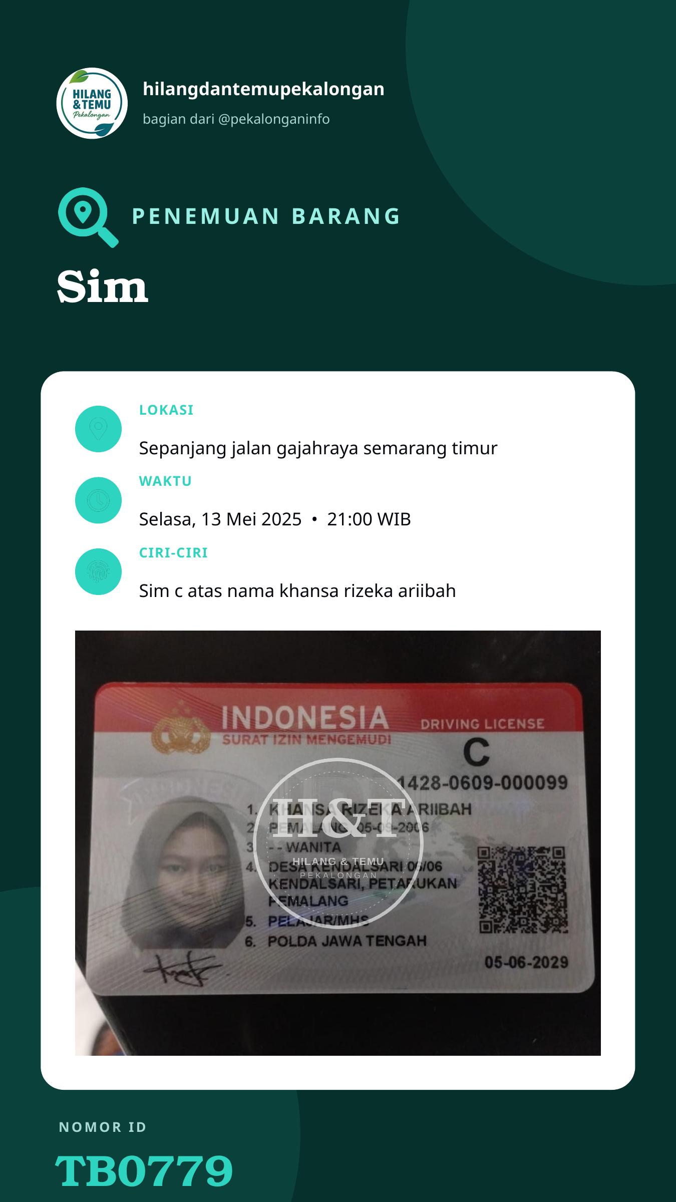 Story 9:16 laporan Sim