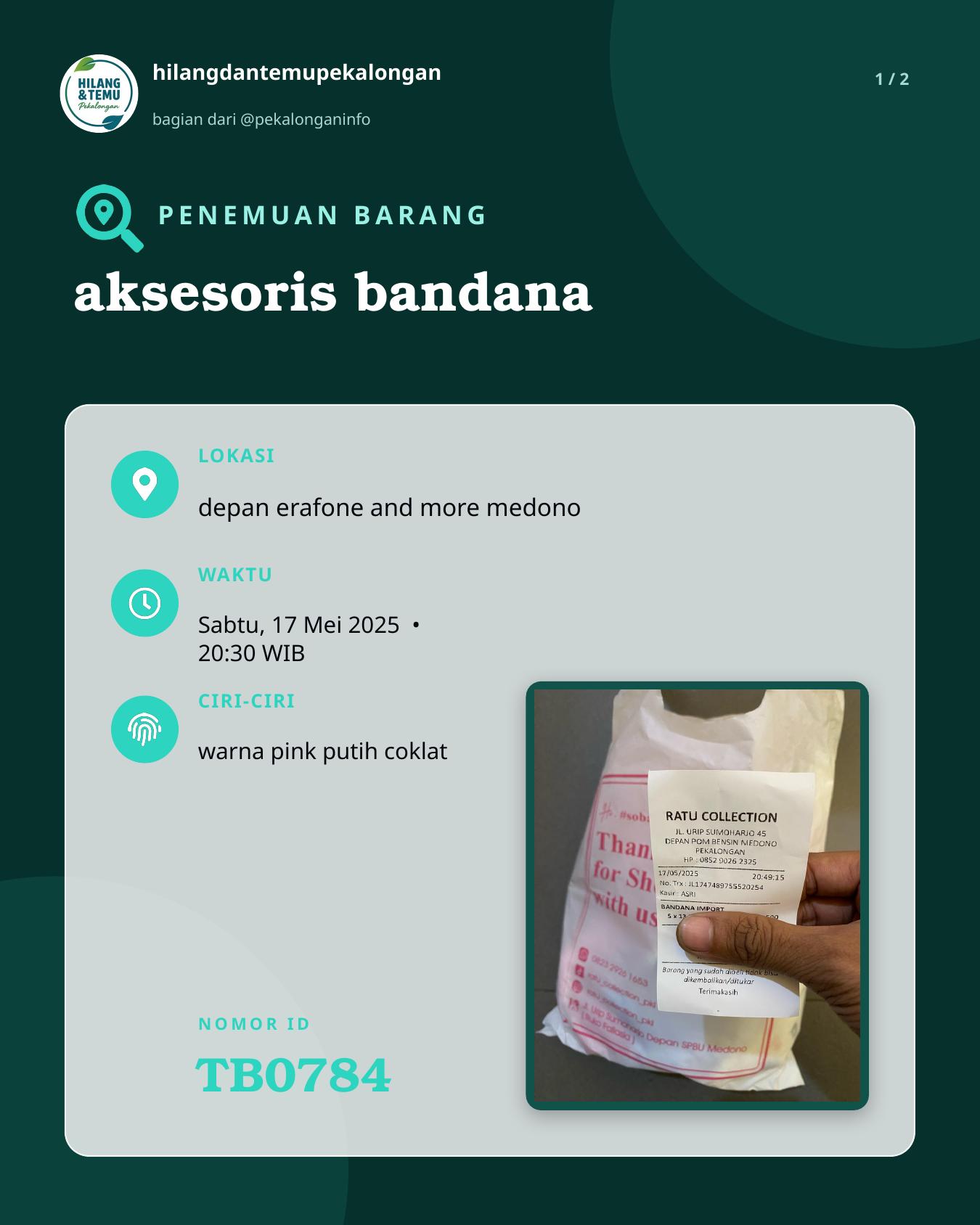 Slide 1 laporan aksesoris bandana