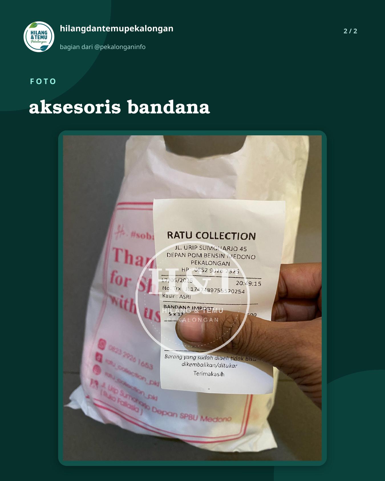 Slide 2 laporan aksesoris bandana