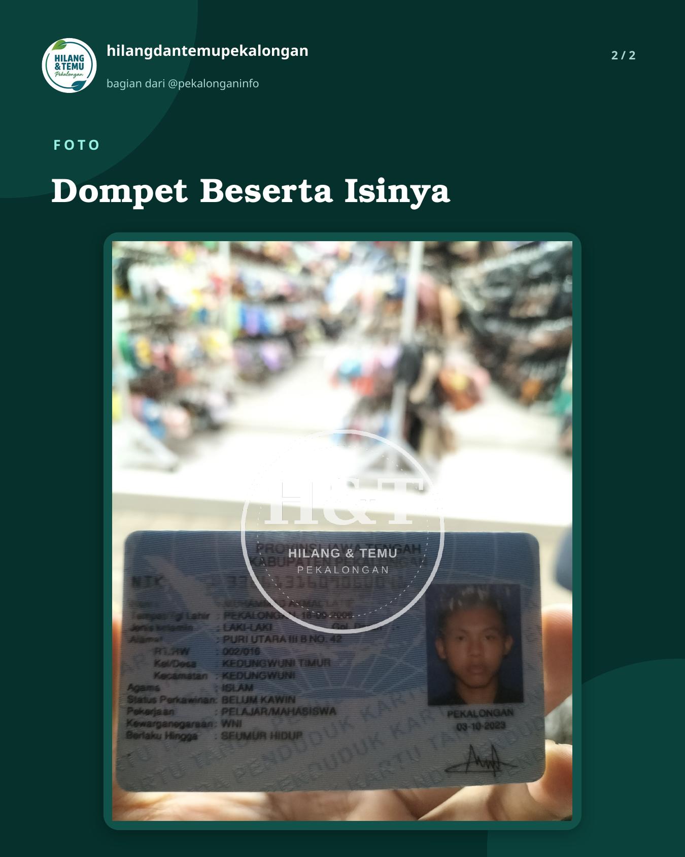 Slide 2 laporan Dompet Beserta Isinya