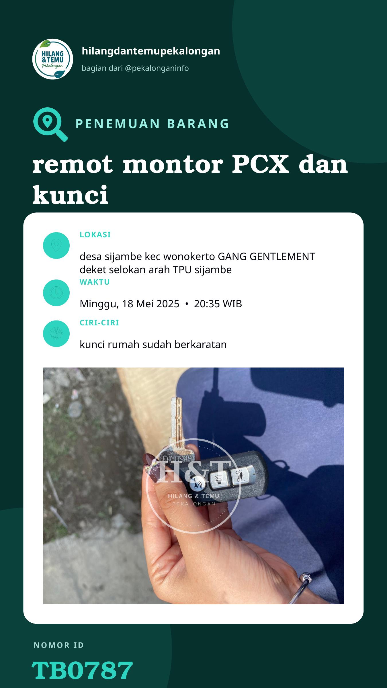 Story 9:16 laporan remot montor PCX dan kunci rumah