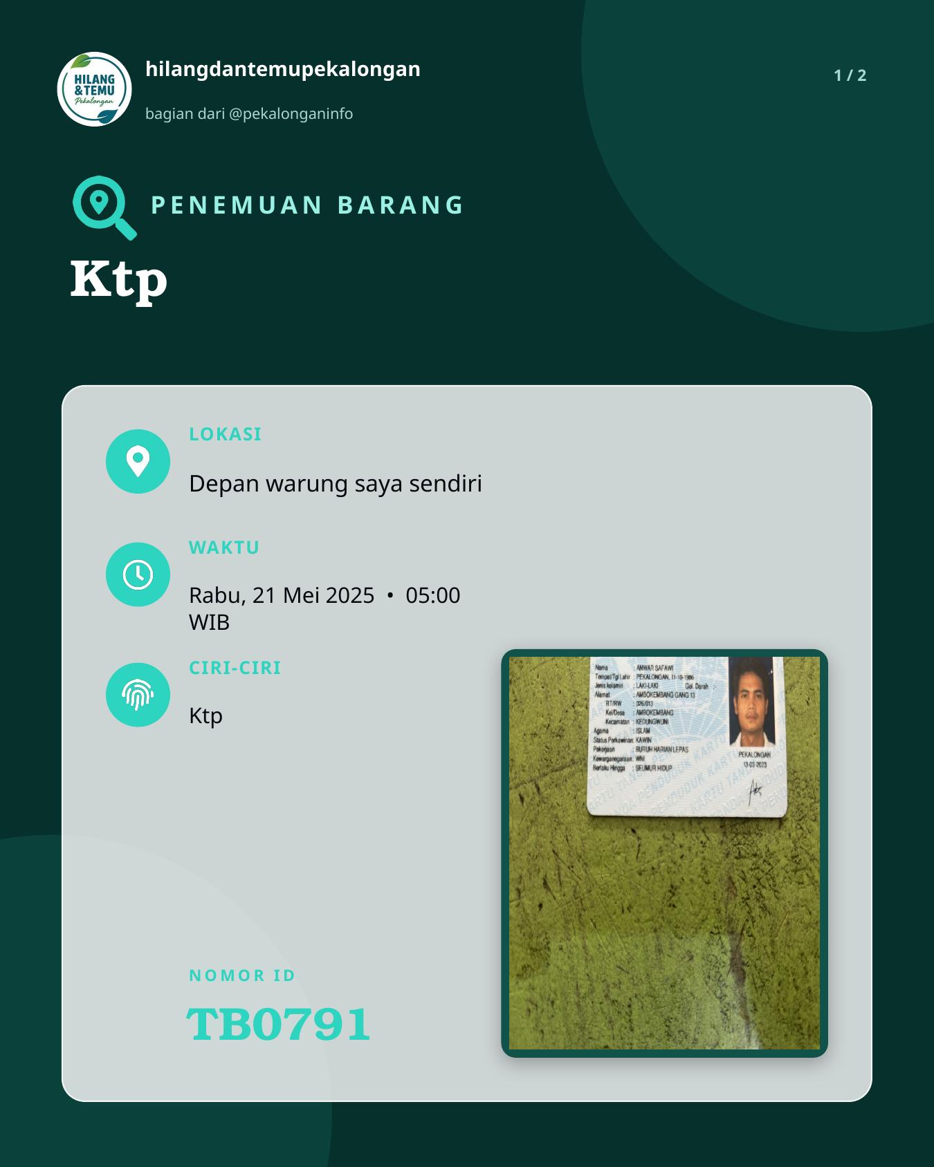 Slide 1 laporan Ktp