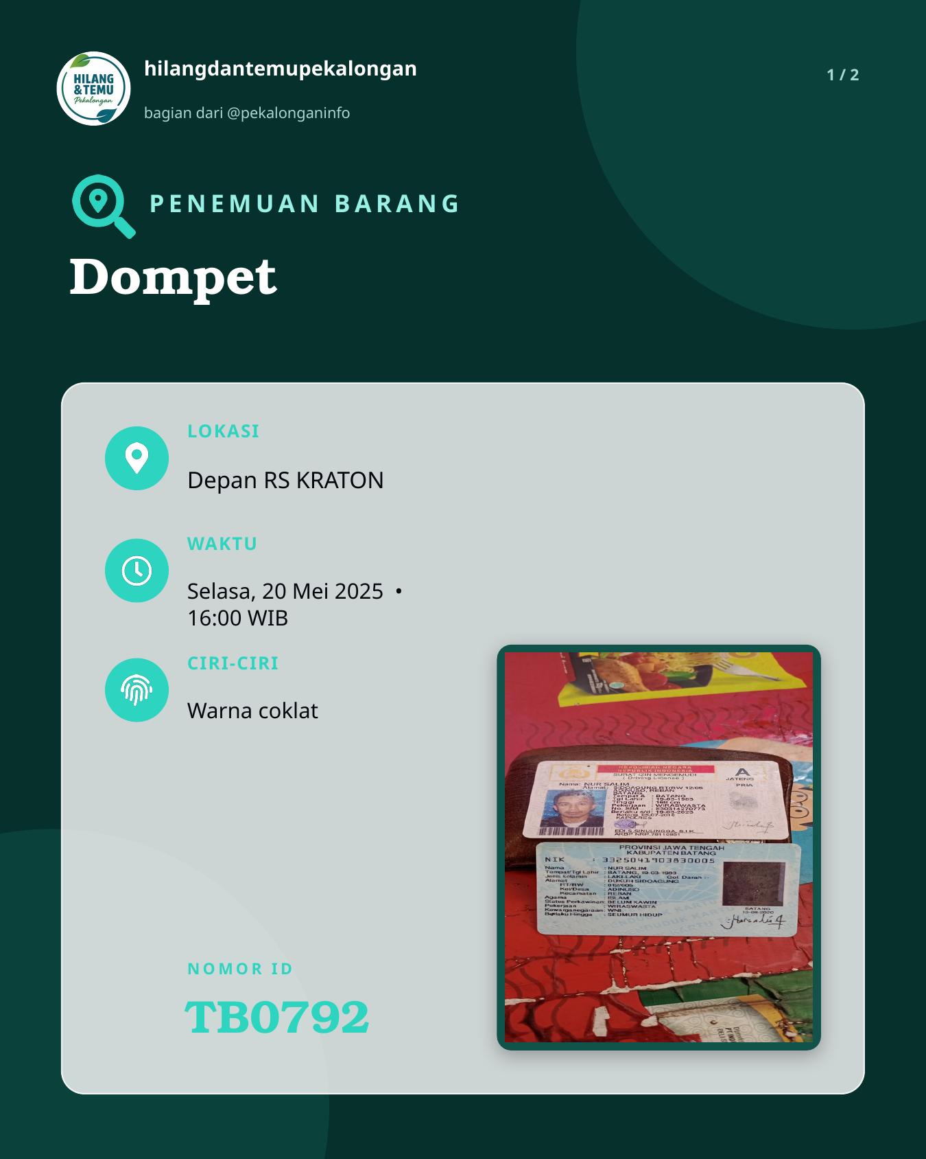 Slide 1 laporan Dompet