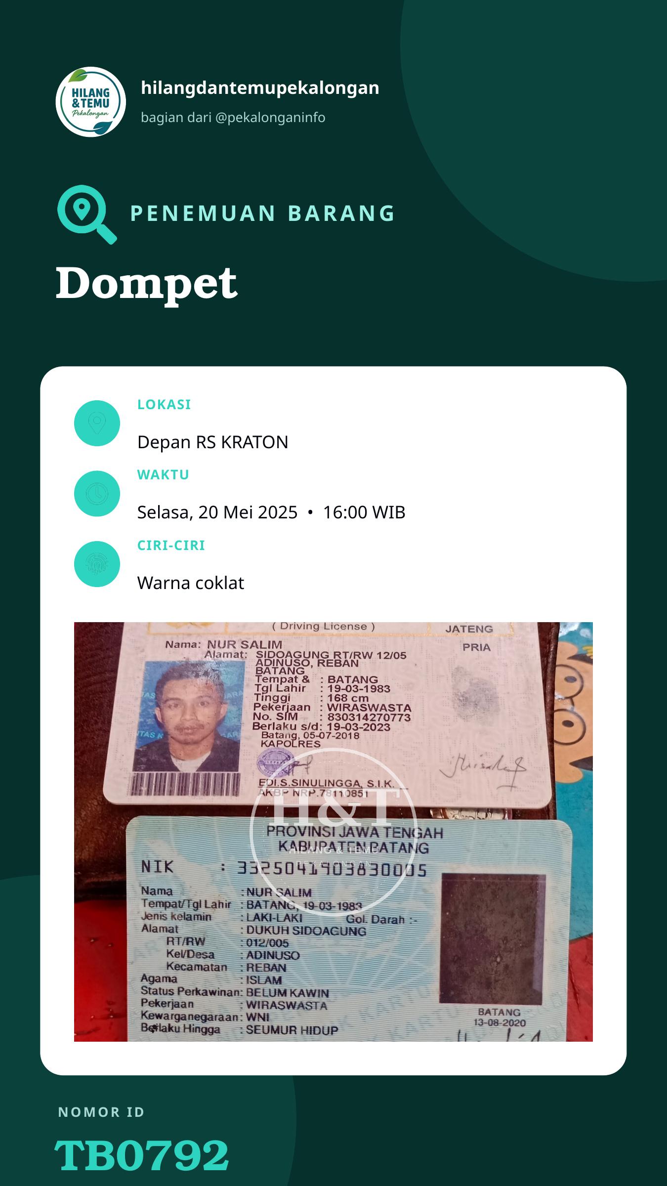 Story 9:16 laporan Dompet