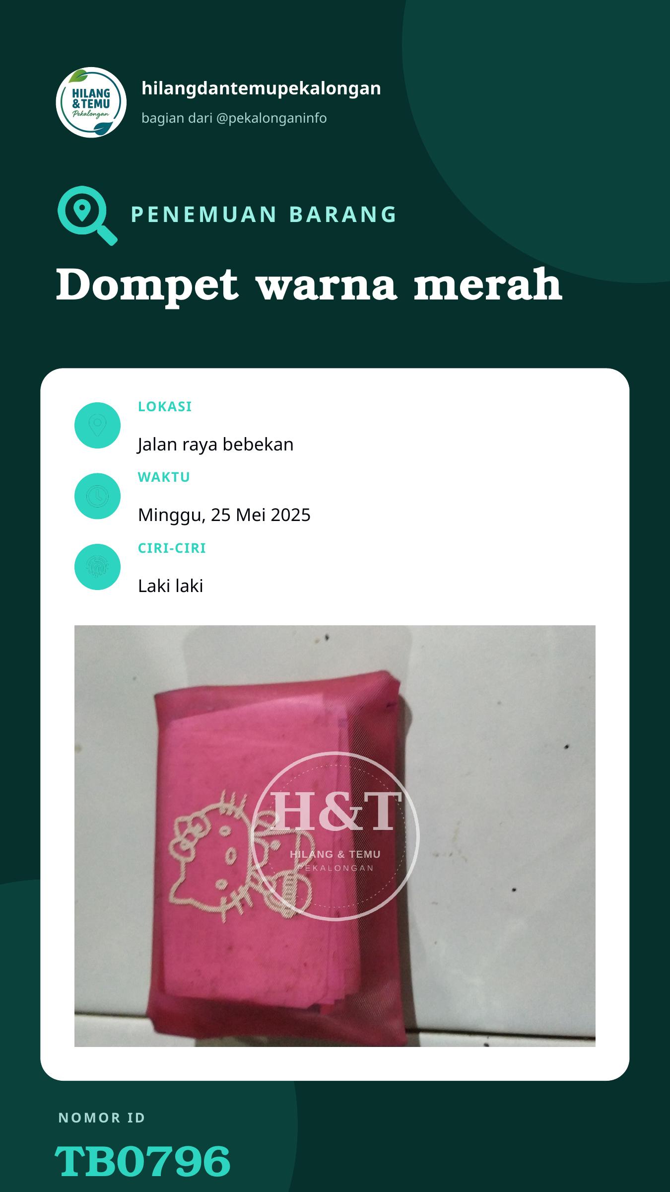 Story 9:16 laporan Dompet warna merah