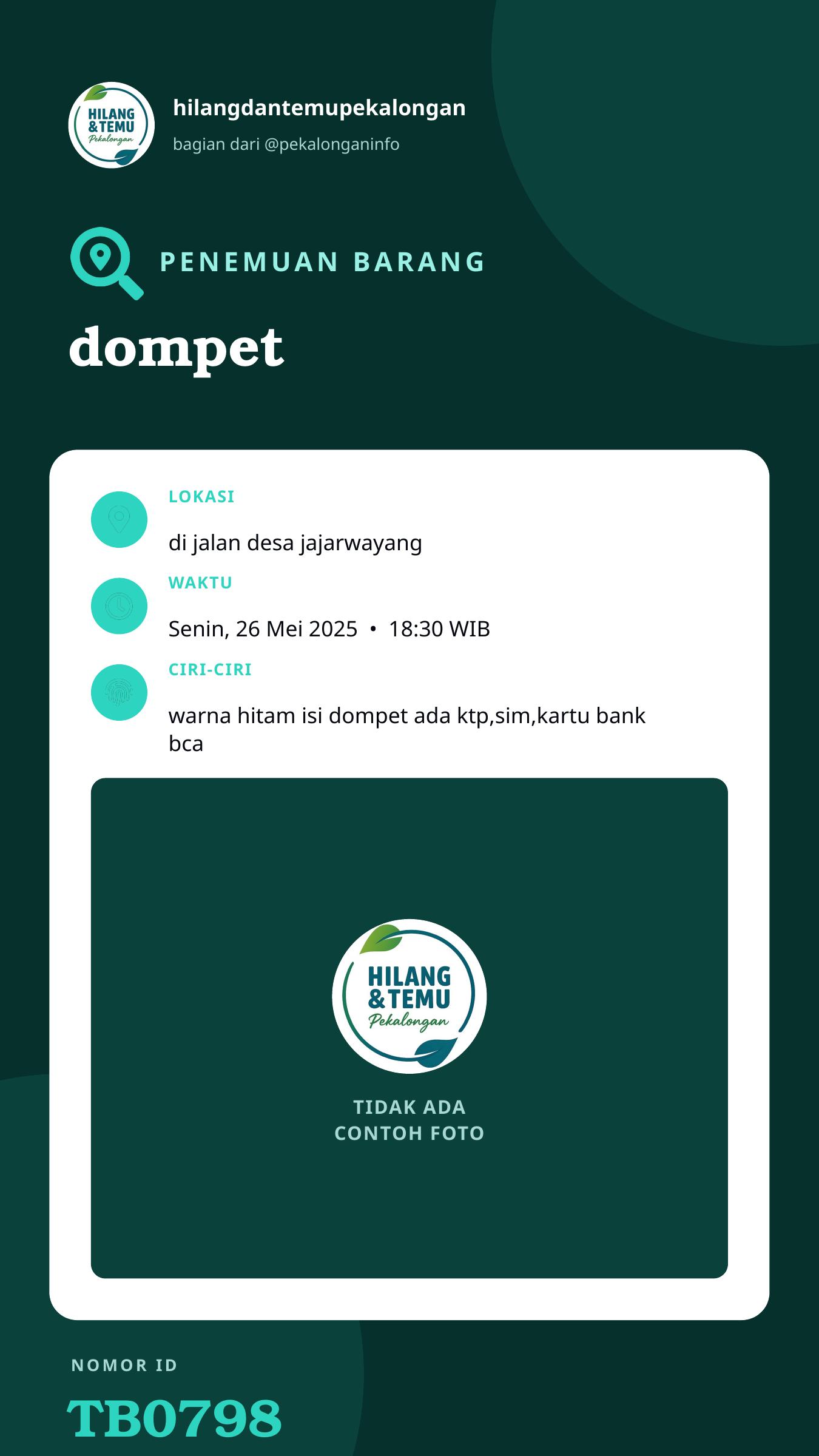 Story 9:16 laporan dompet