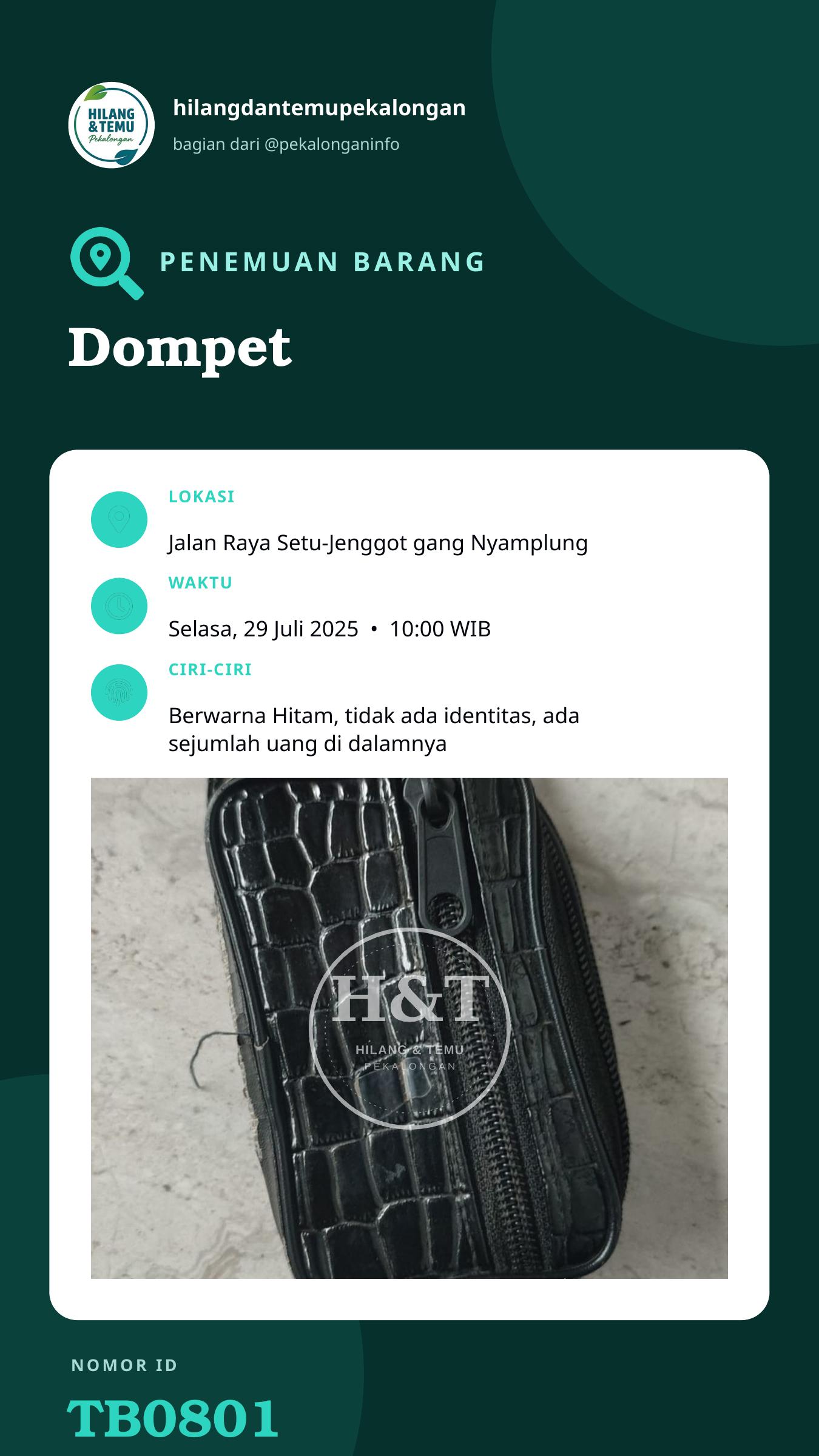 Story 9:16 laporan Dompet