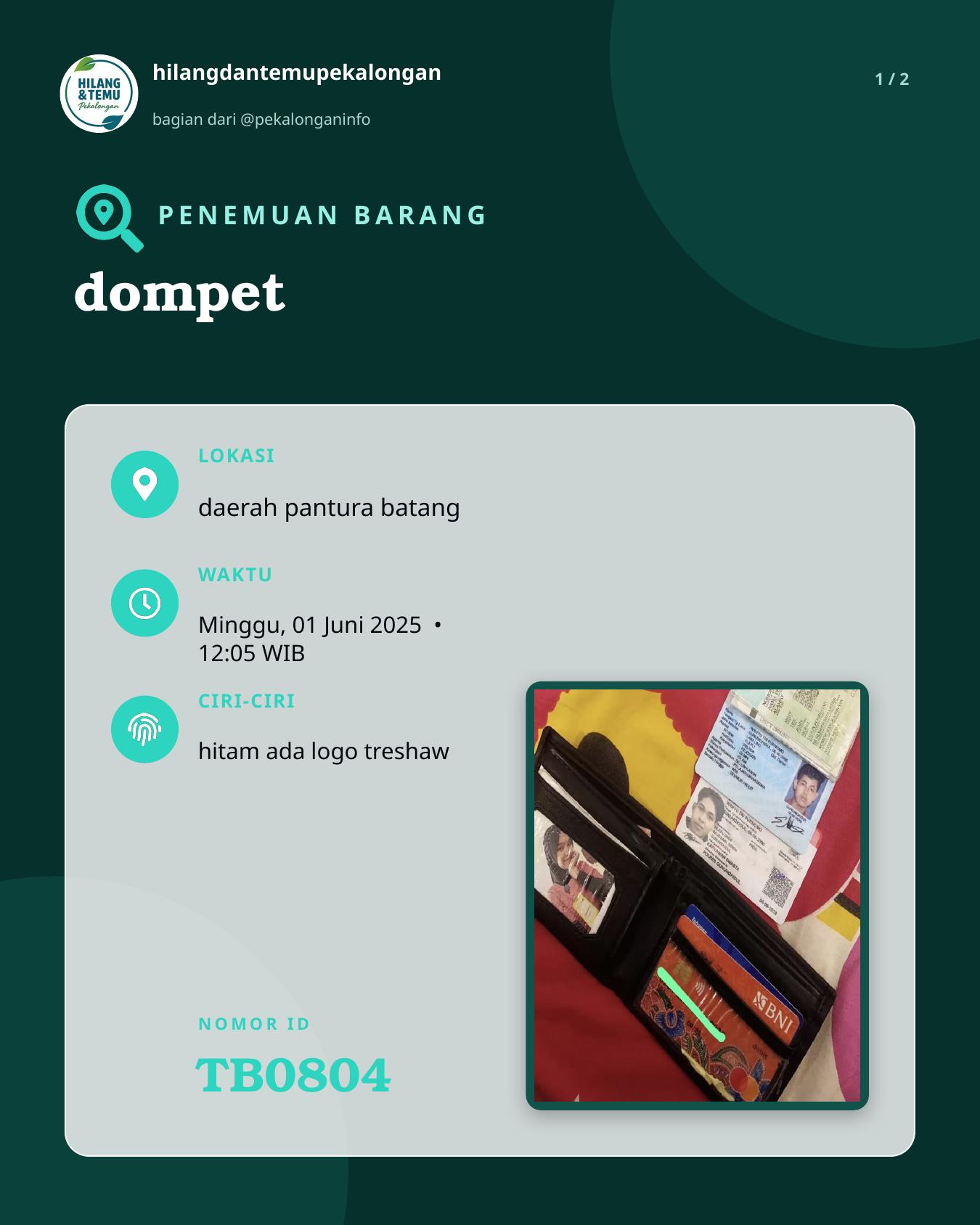 Slide 1 laporan dompet
