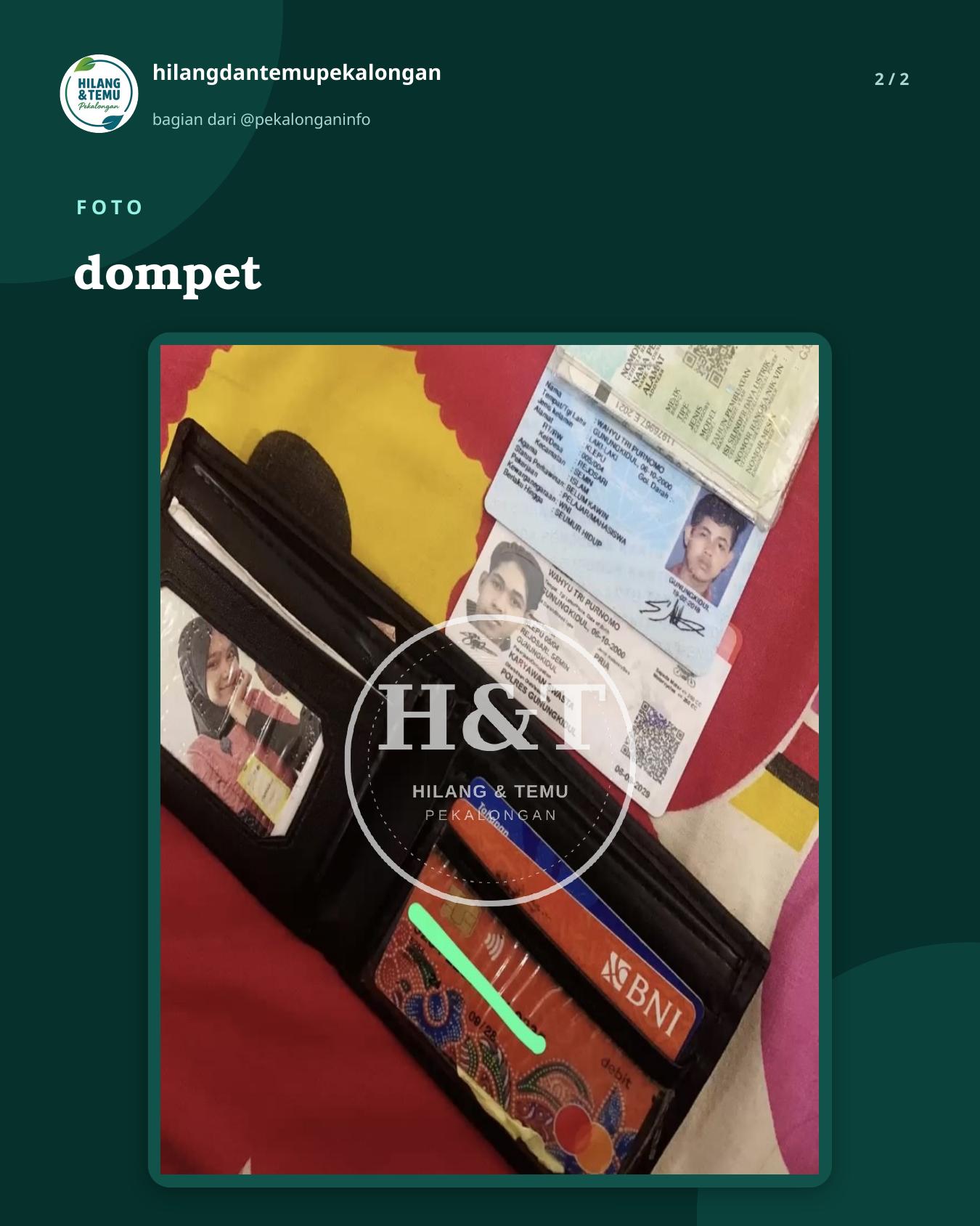 Slide 2 laporan dompet
