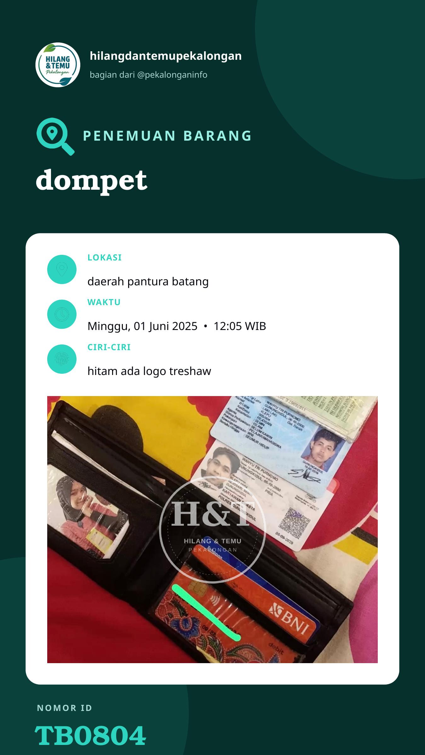 Story 9:16 laporan dompet