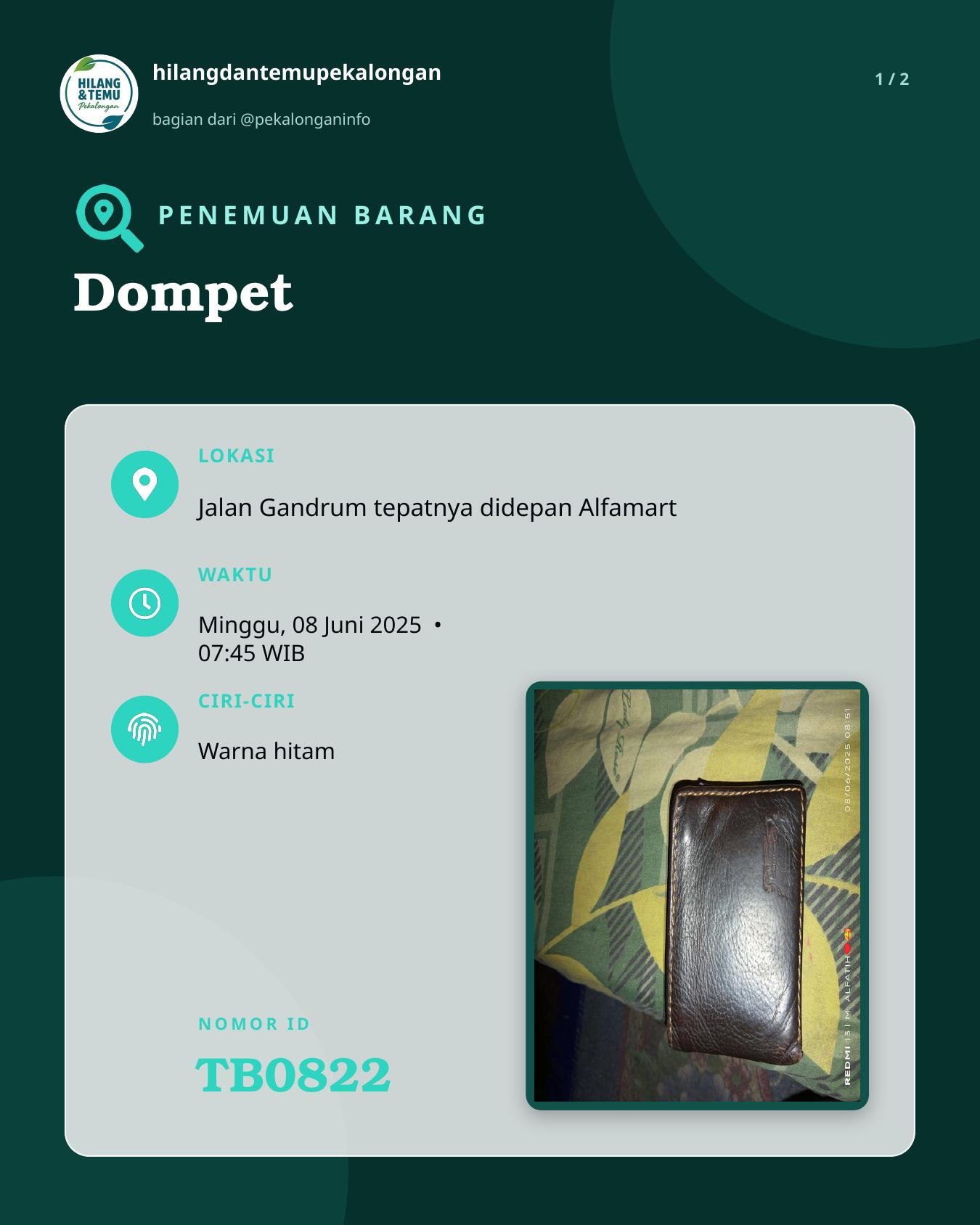 Slide 1 laporan Dompet