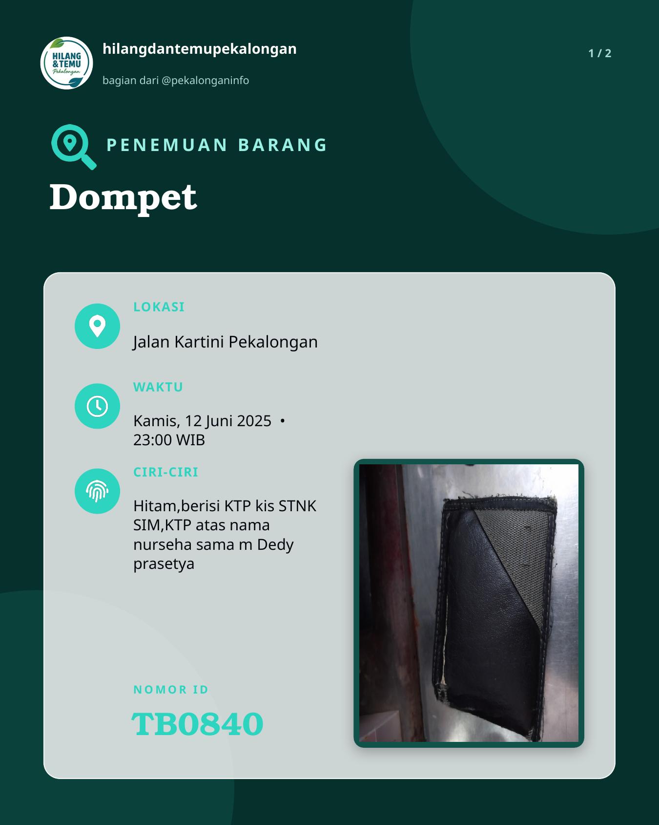 Slide 1 laporan Dompet