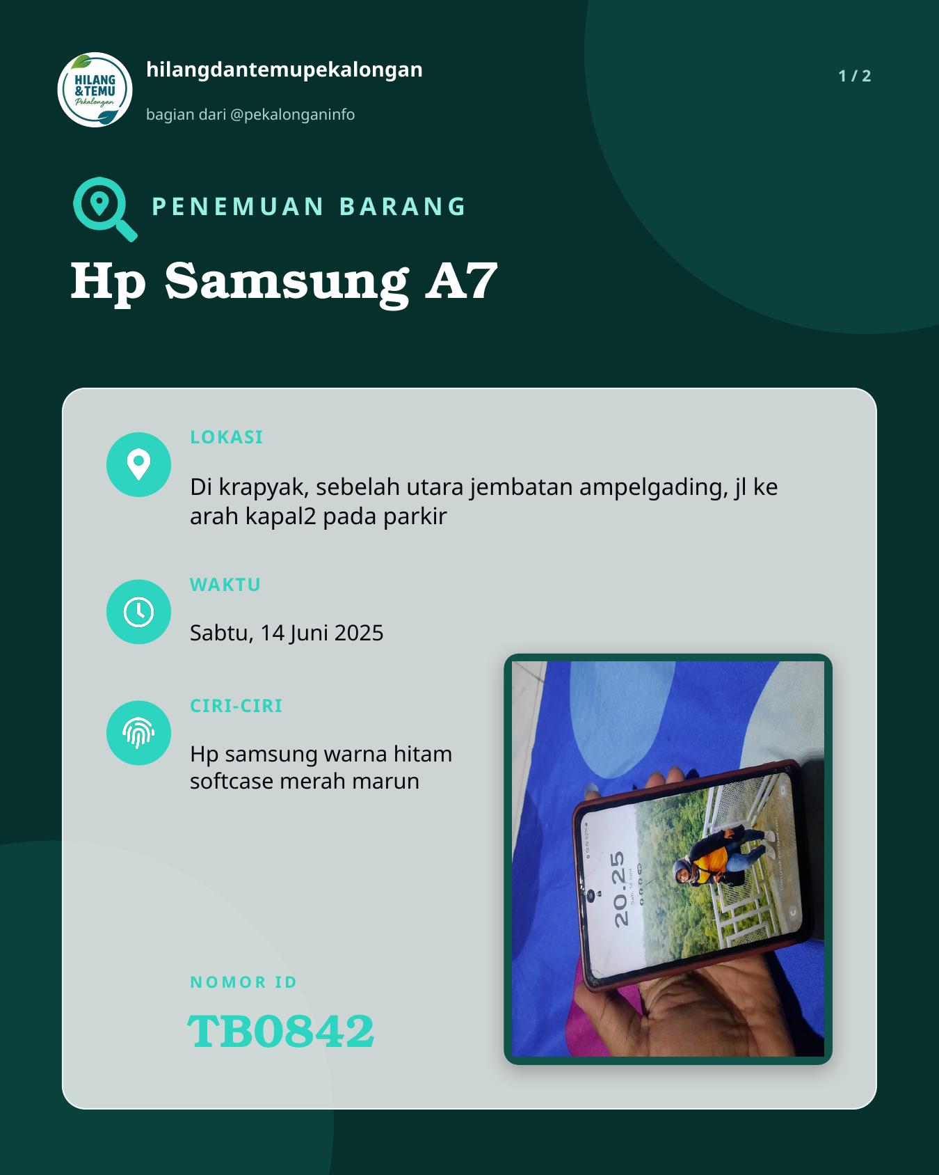 Slide 1 laporan Hp Samsung A7