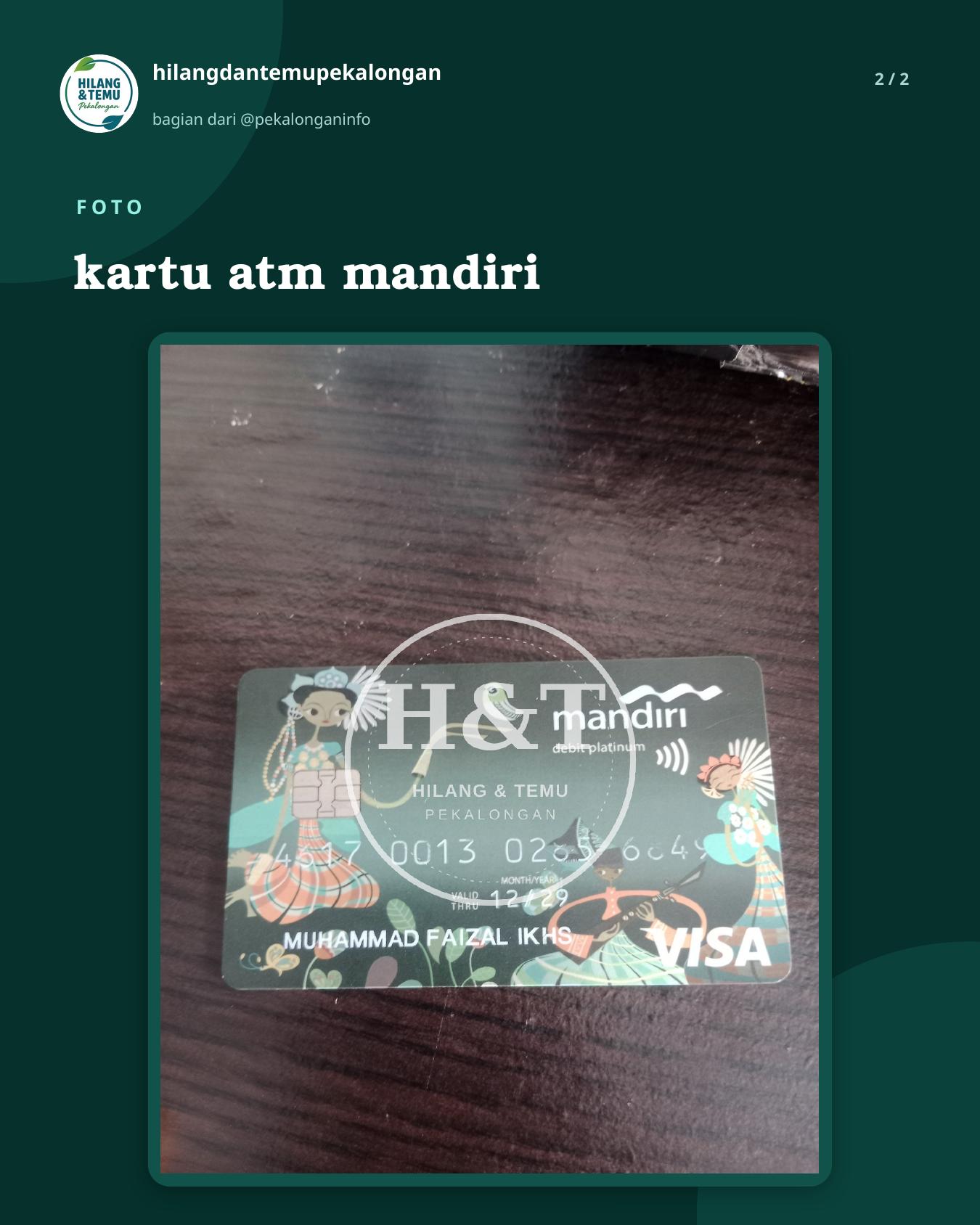 Slide 2 laporan kartu atm mandiri