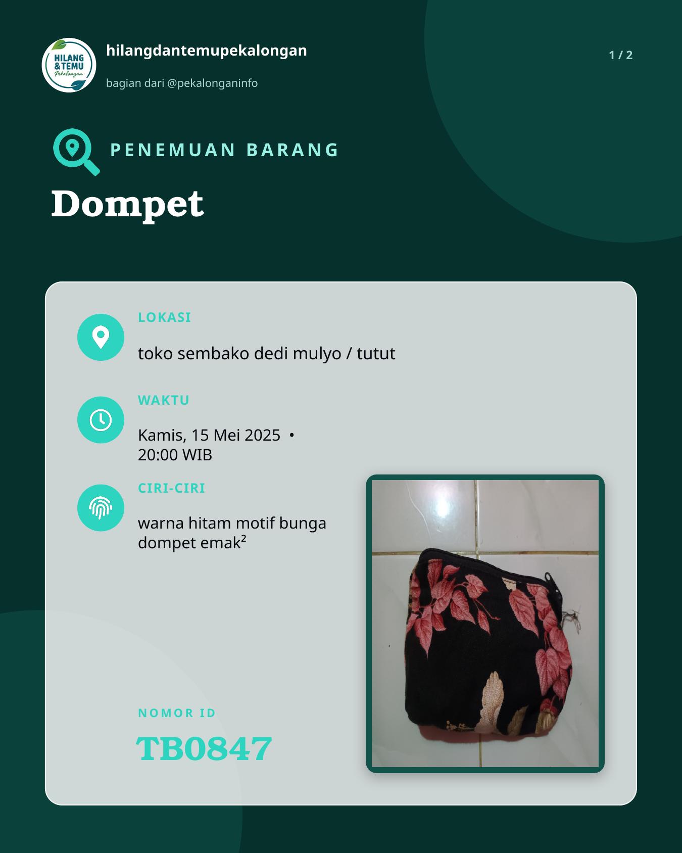 Slide 1 laporan Dompet