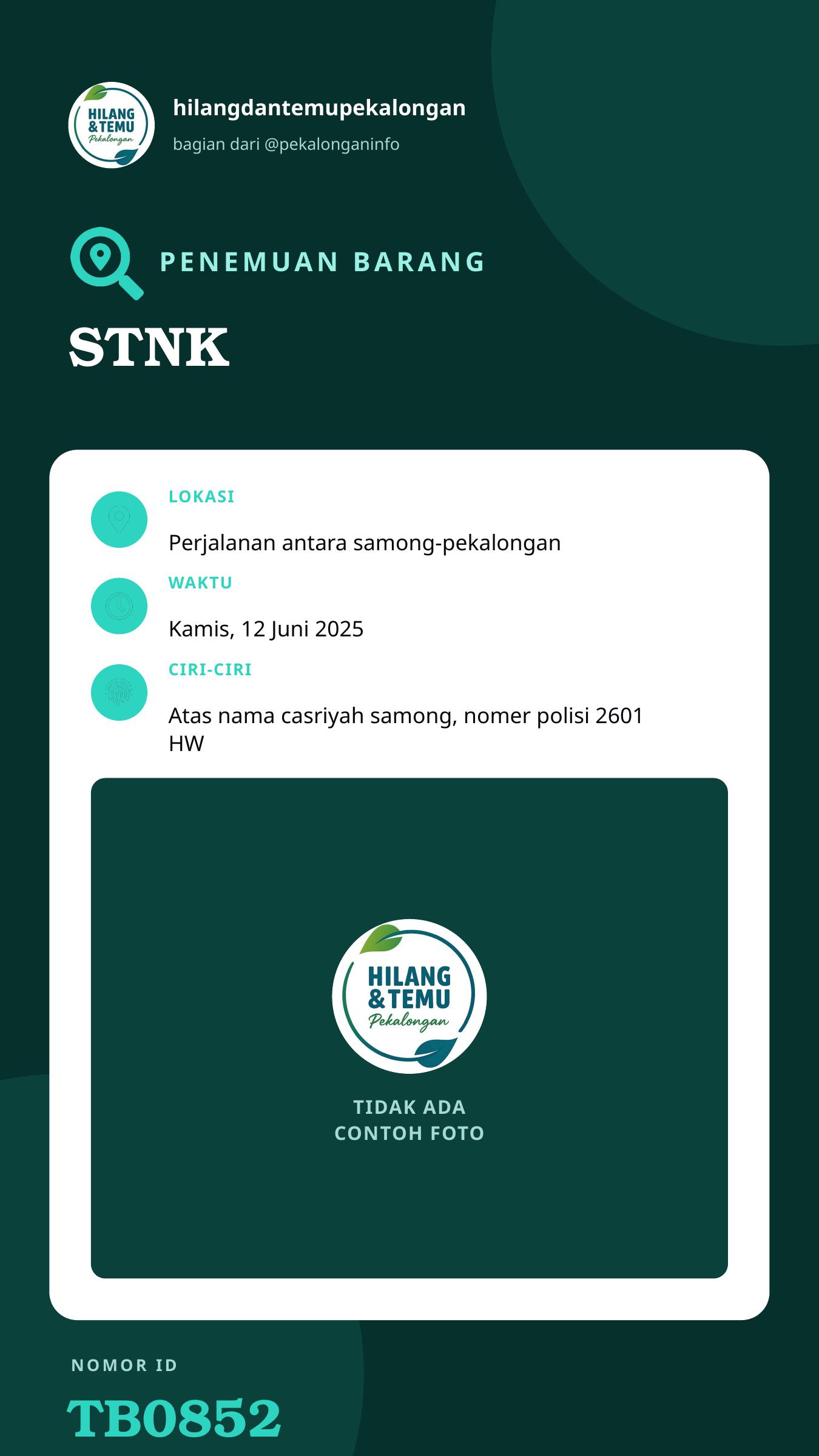 Story 9:16 laporan STNK