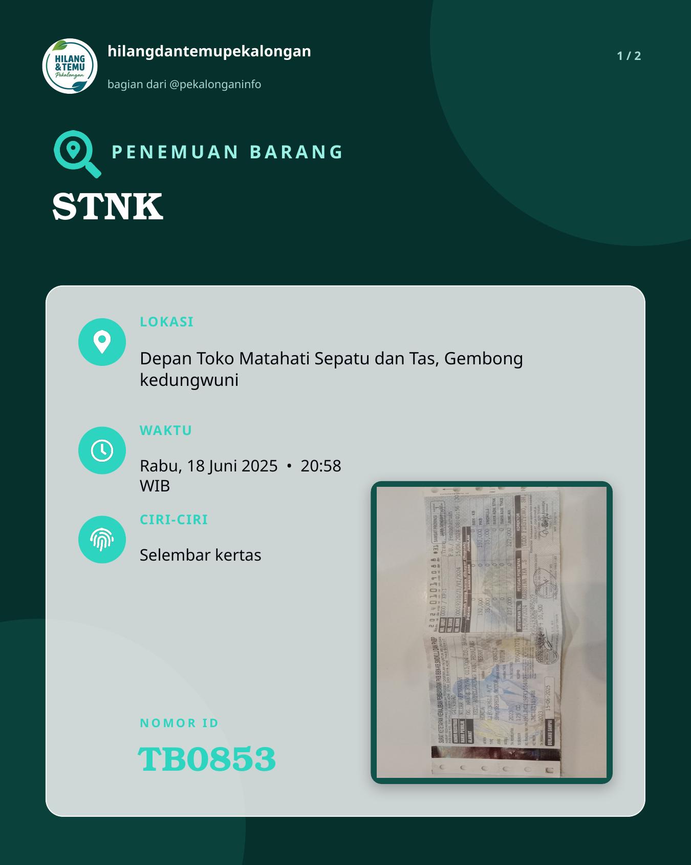 Slide 1 laporan STNK