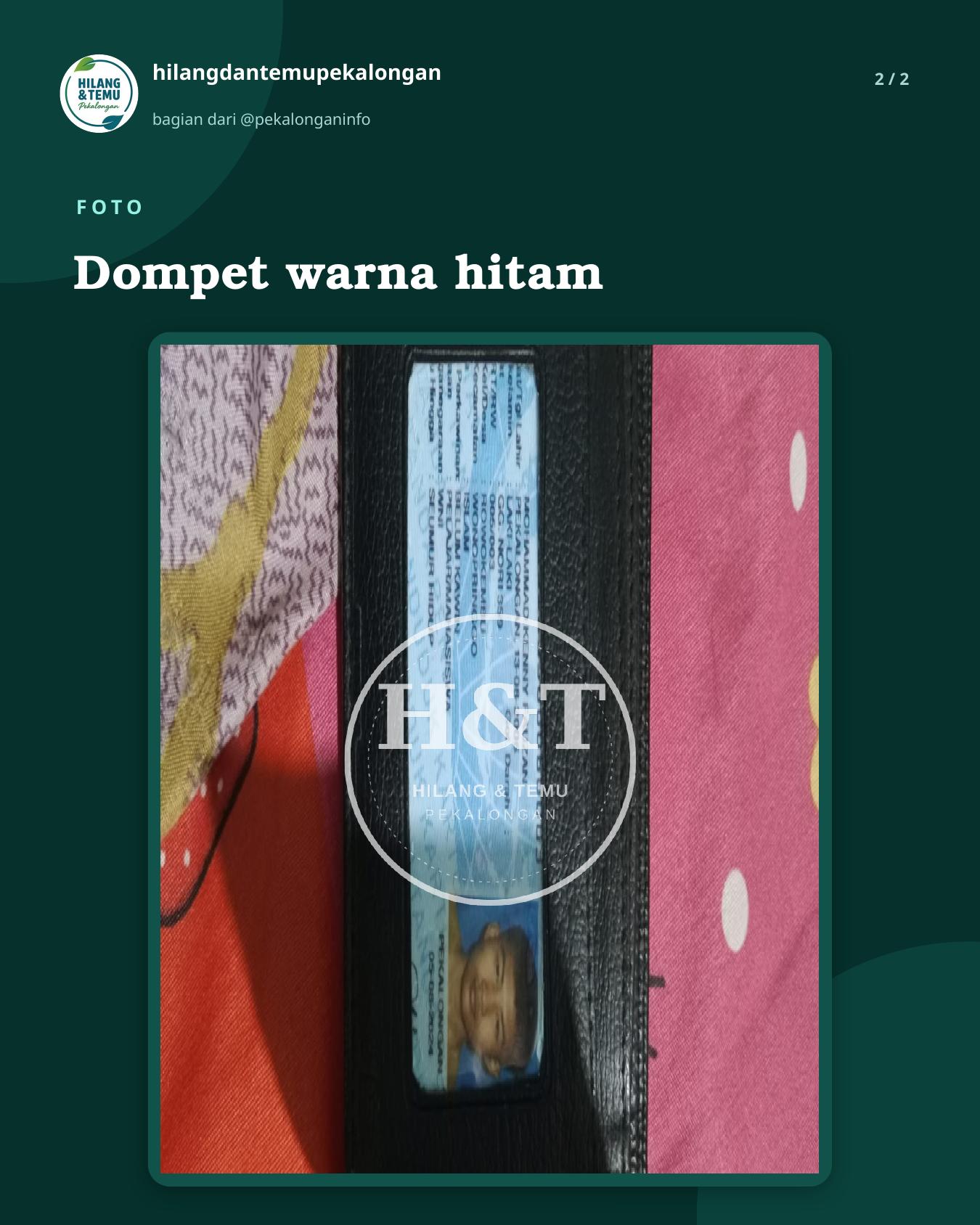 Slide 2 laporan Dompet warna hitam