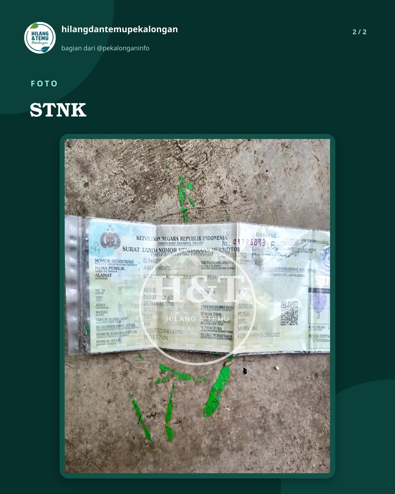 Slide 2 laporan STNK