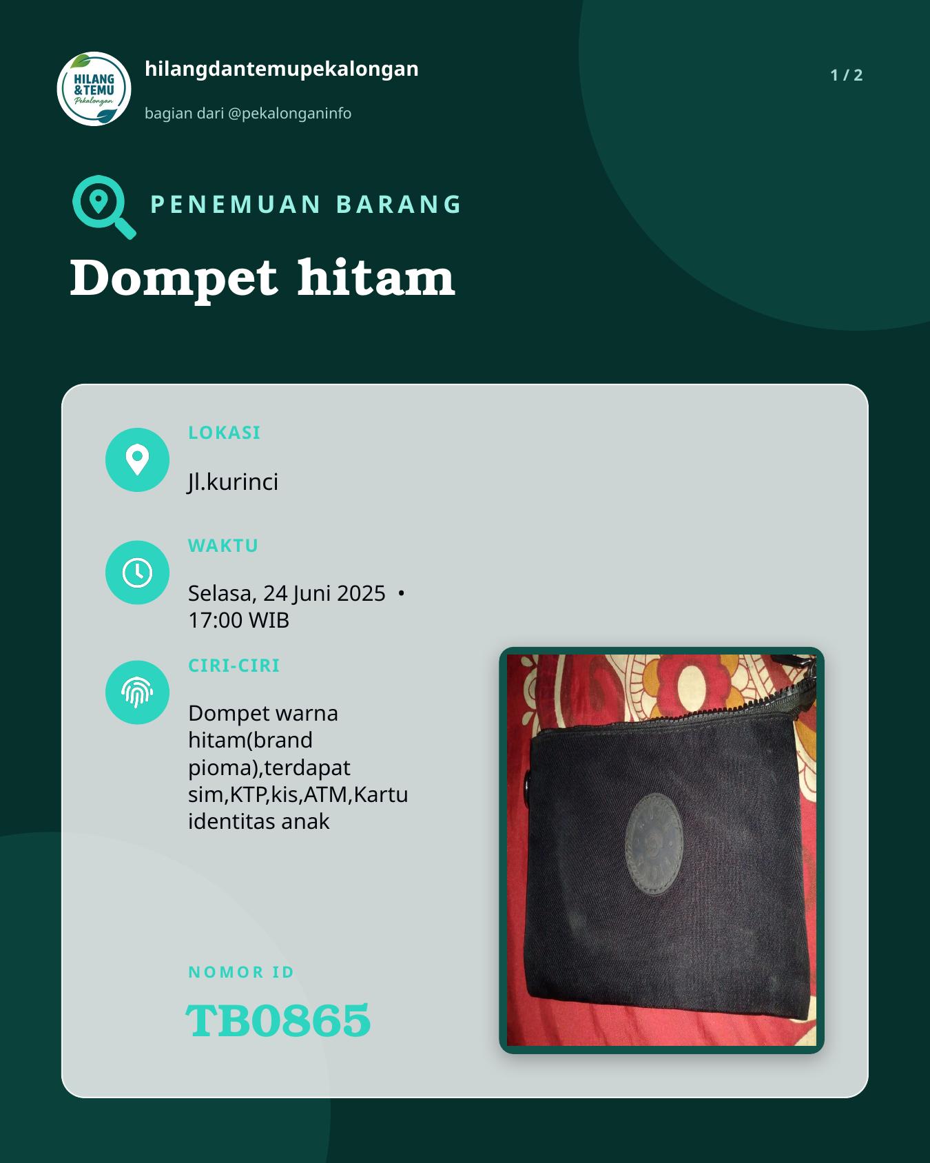 Slide 1 laporan Dompet hitam