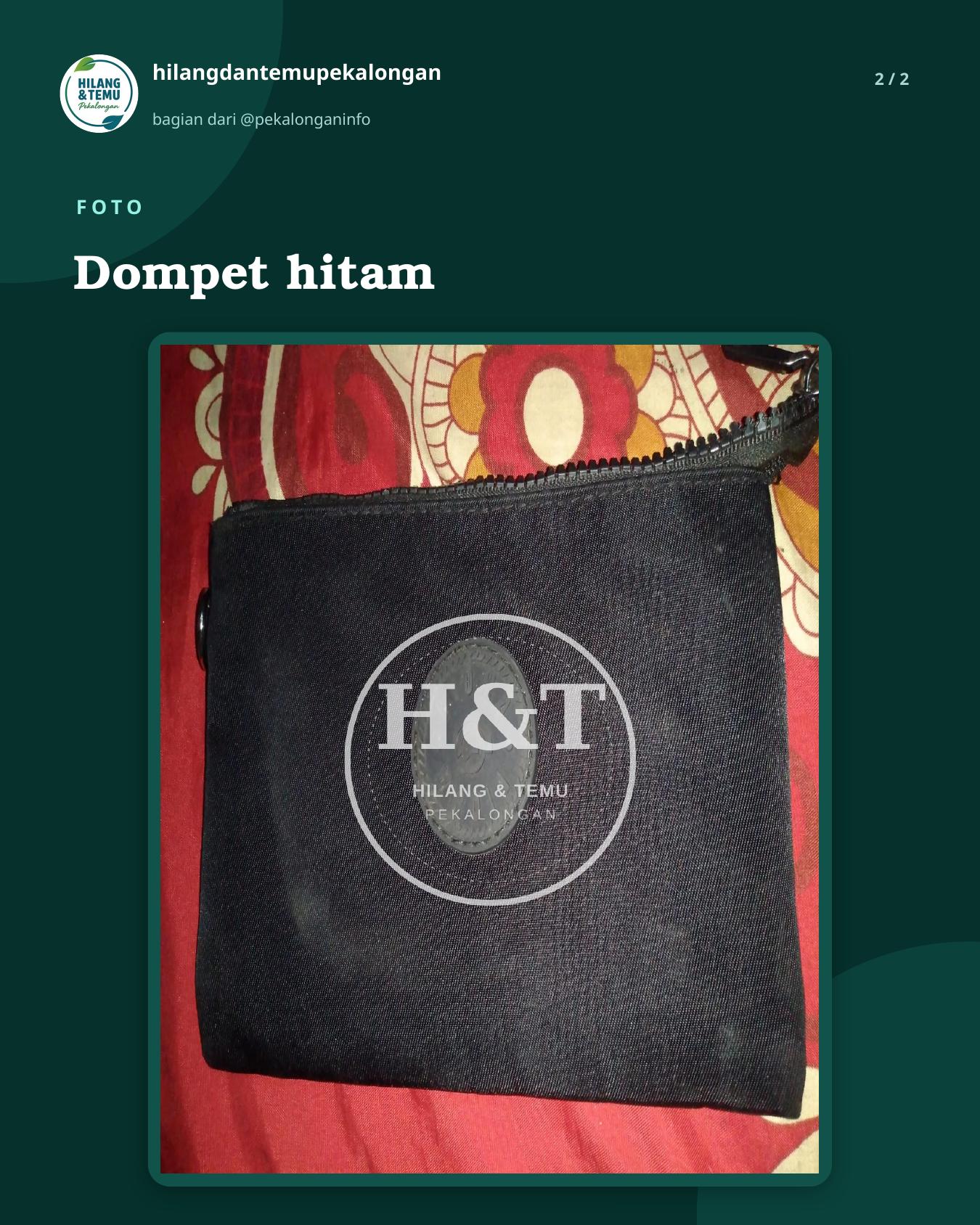Slide 2 laporan Dompet hitam