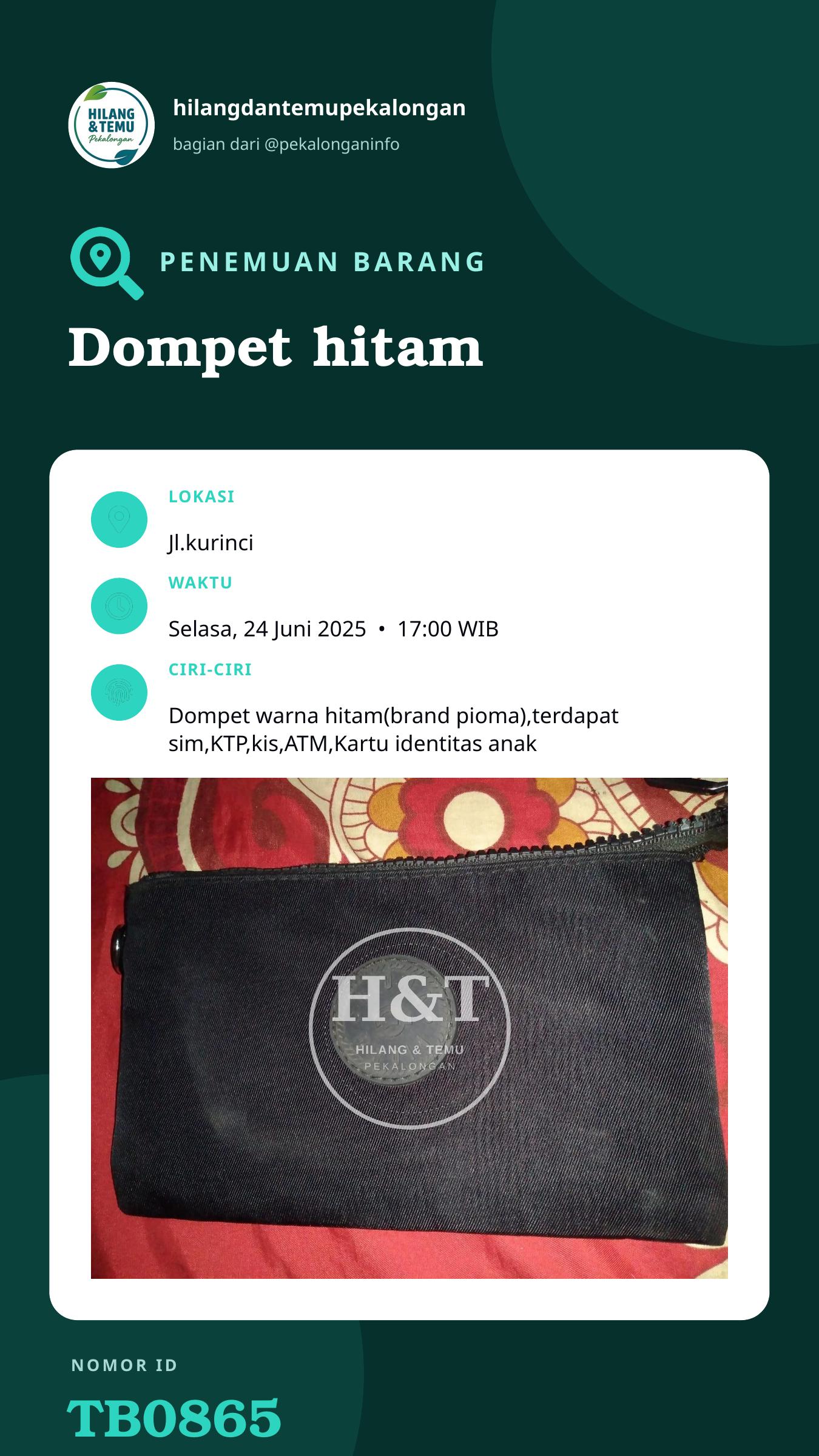 Story 9:16 laporan Dompet hitam