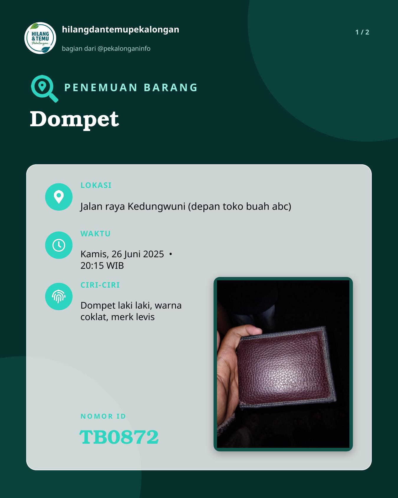 Slide 1 laporan Dompet