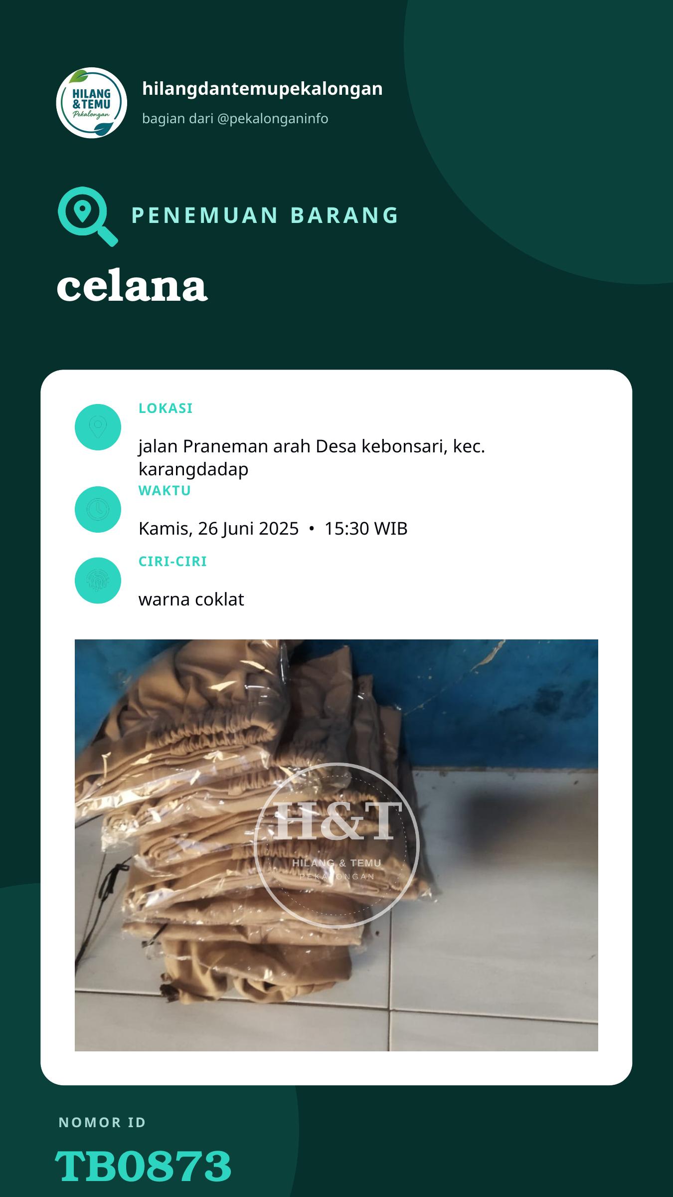 Story 9:16 laporan celana