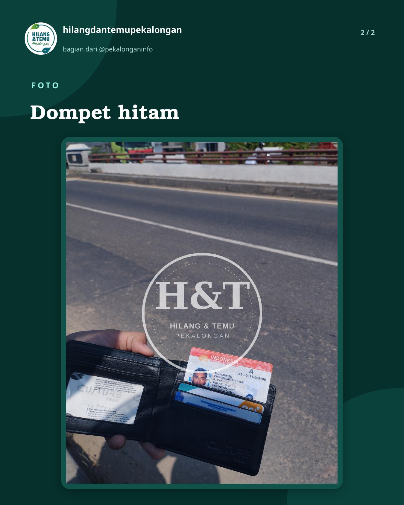 Slide 2 laporan Dompet hitam