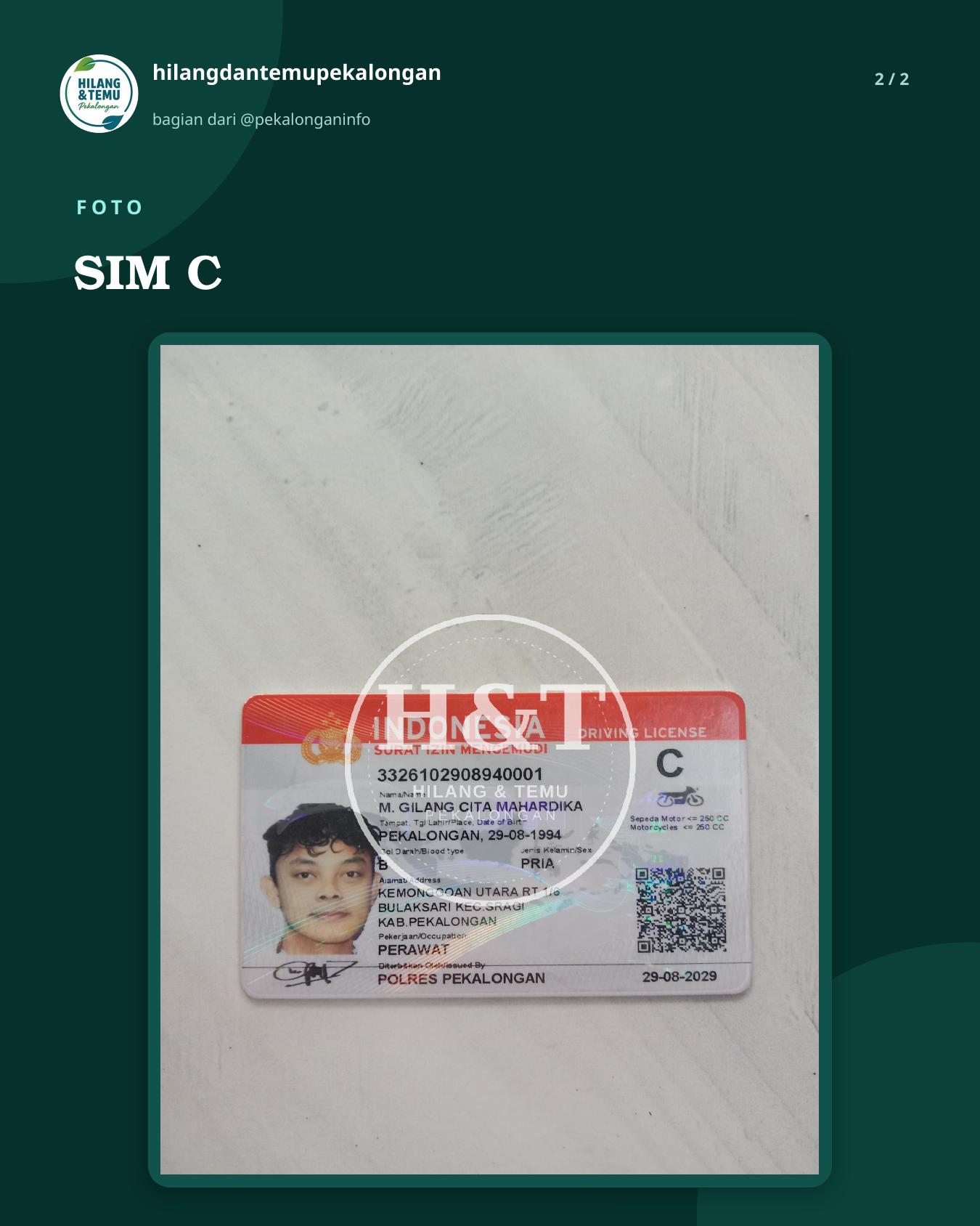 Slide 2 laporan SIM C