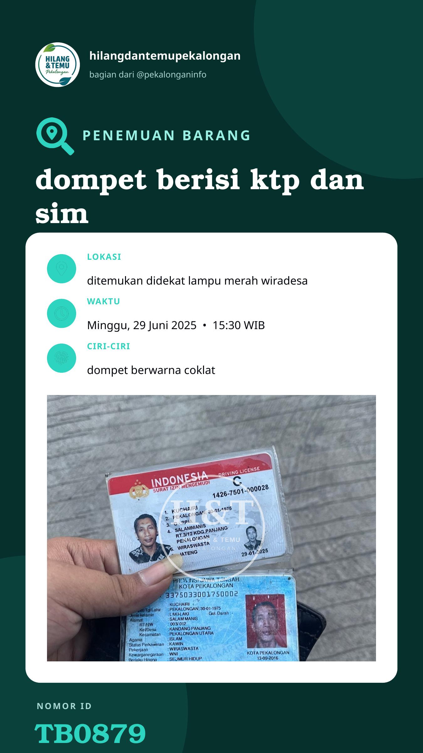 Story 9:16 laporan dompet berisi ktp dan sim