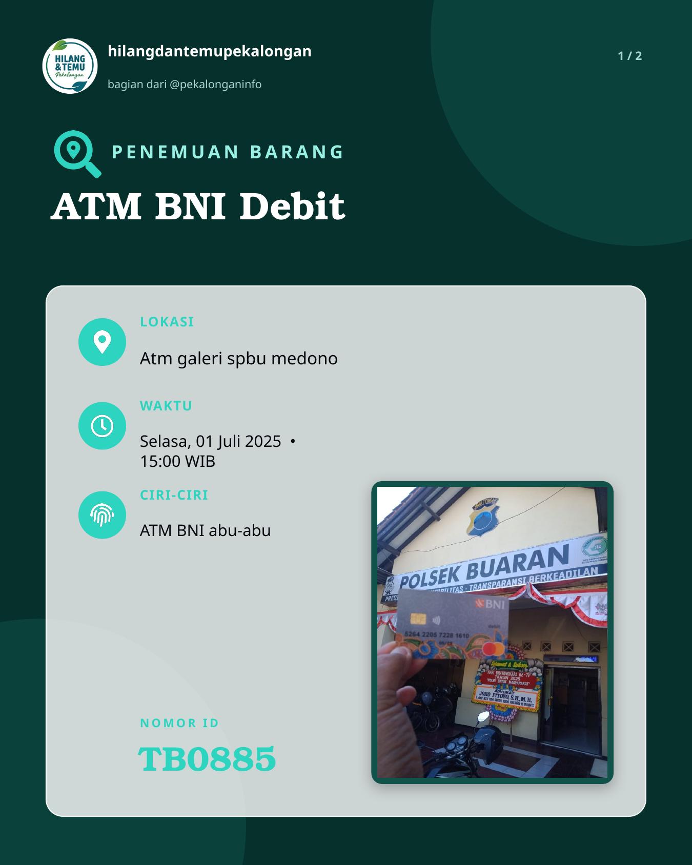 Slide 1 laporan ATM BNI Debit