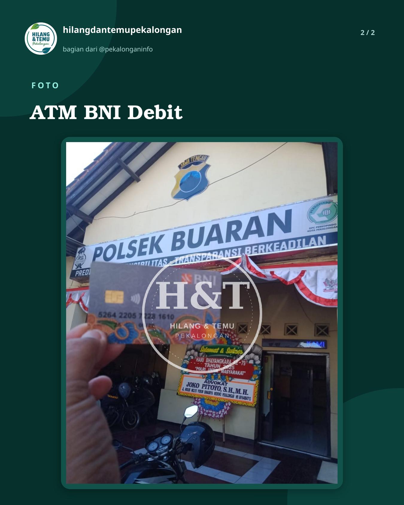 Slide 2 laporan ATM BNI Debit