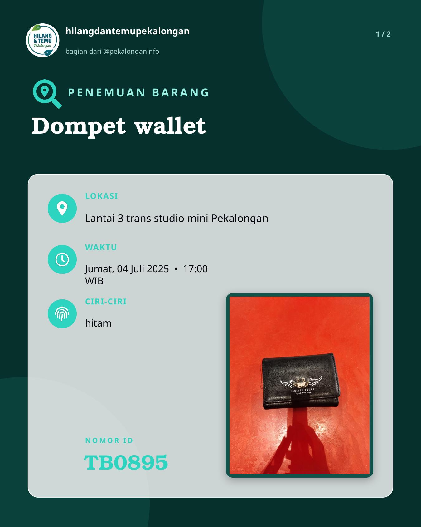 Slide 1 laporan Dompet wallet