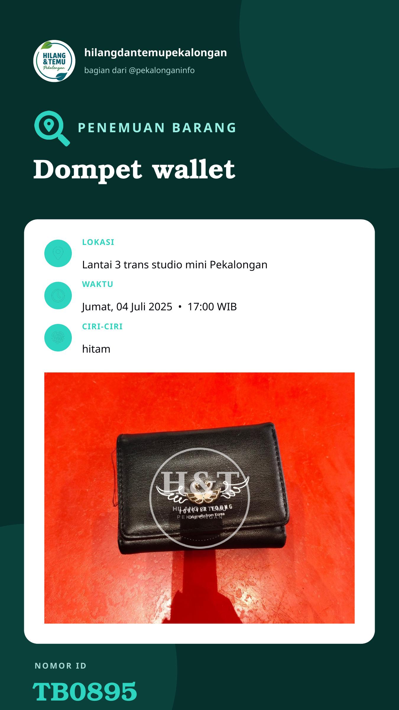 Story 9:16 laporan Dompet wallet