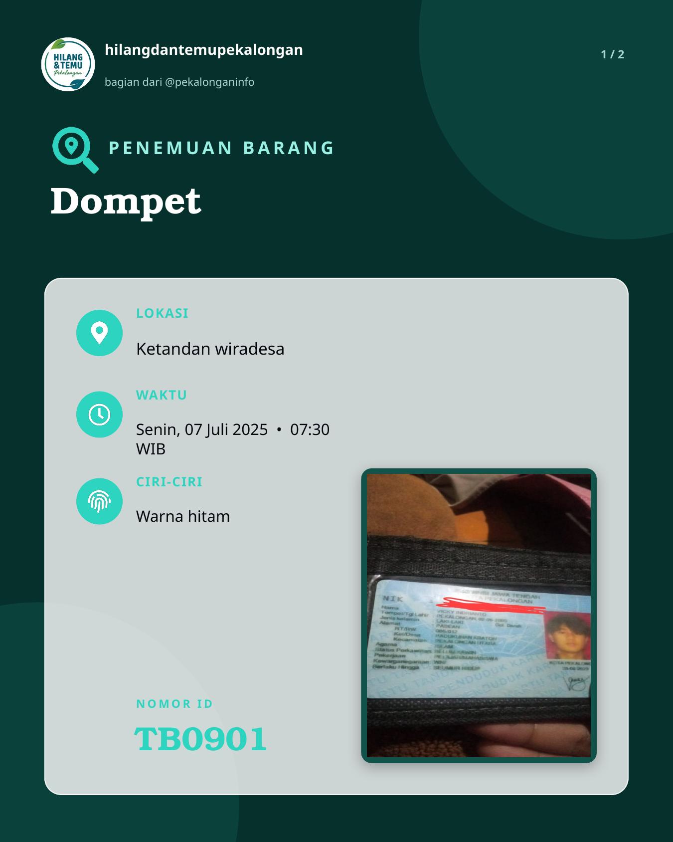 Slide 1 laporan Dompet