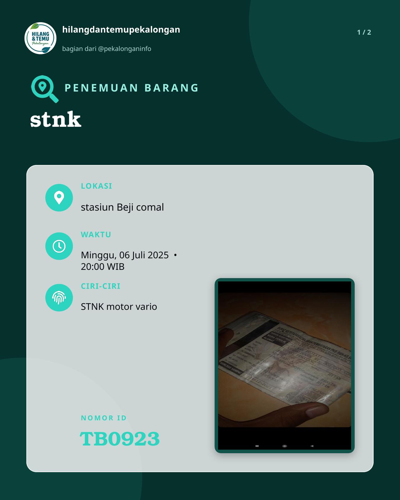 Slide 1 laporan stnk