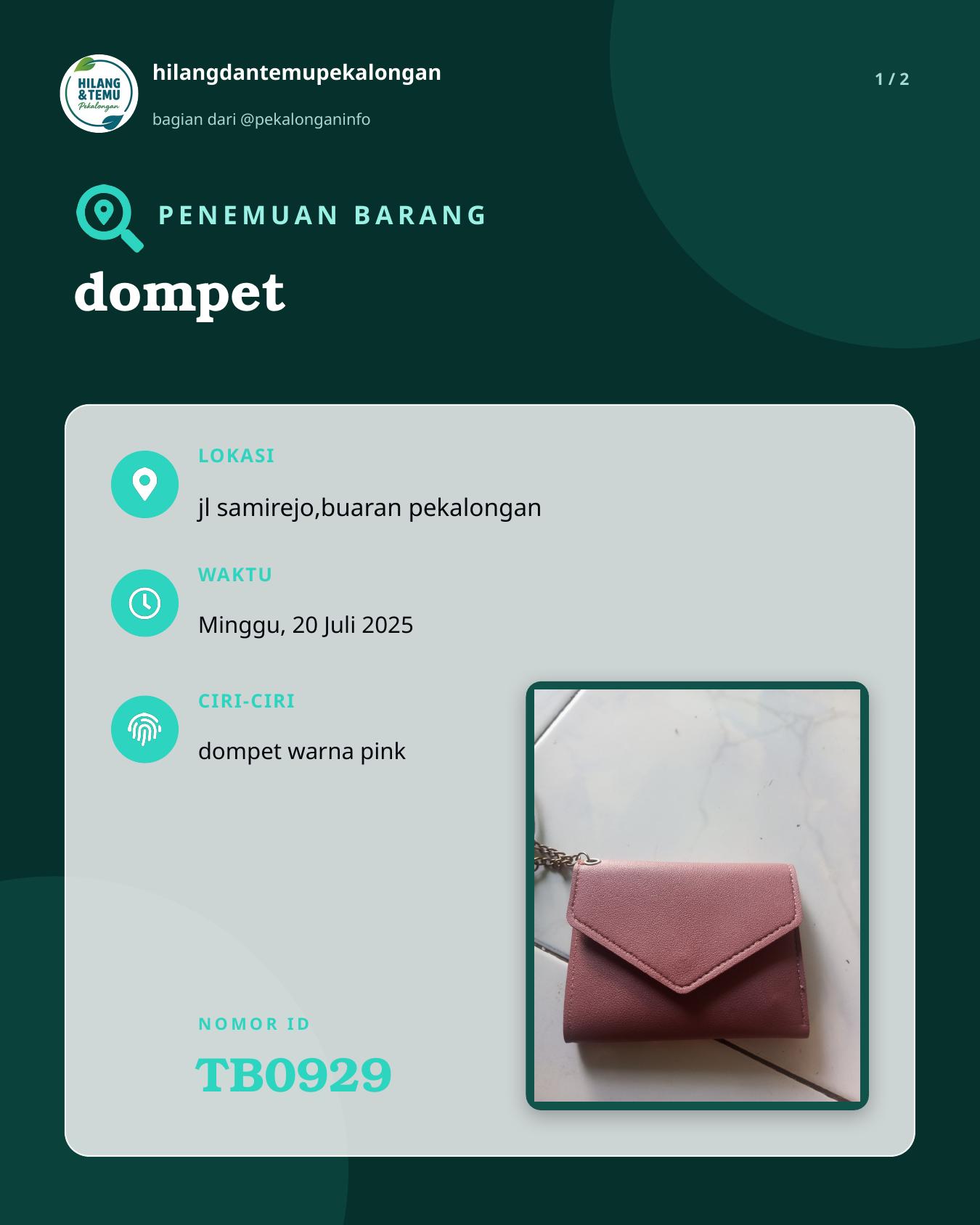 Slide 1 laporan dompet