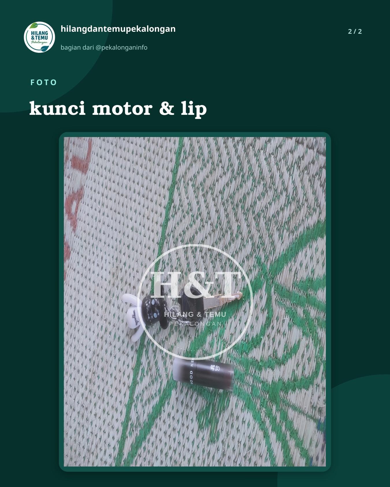 Slide 2 laporan kunci motor & lip