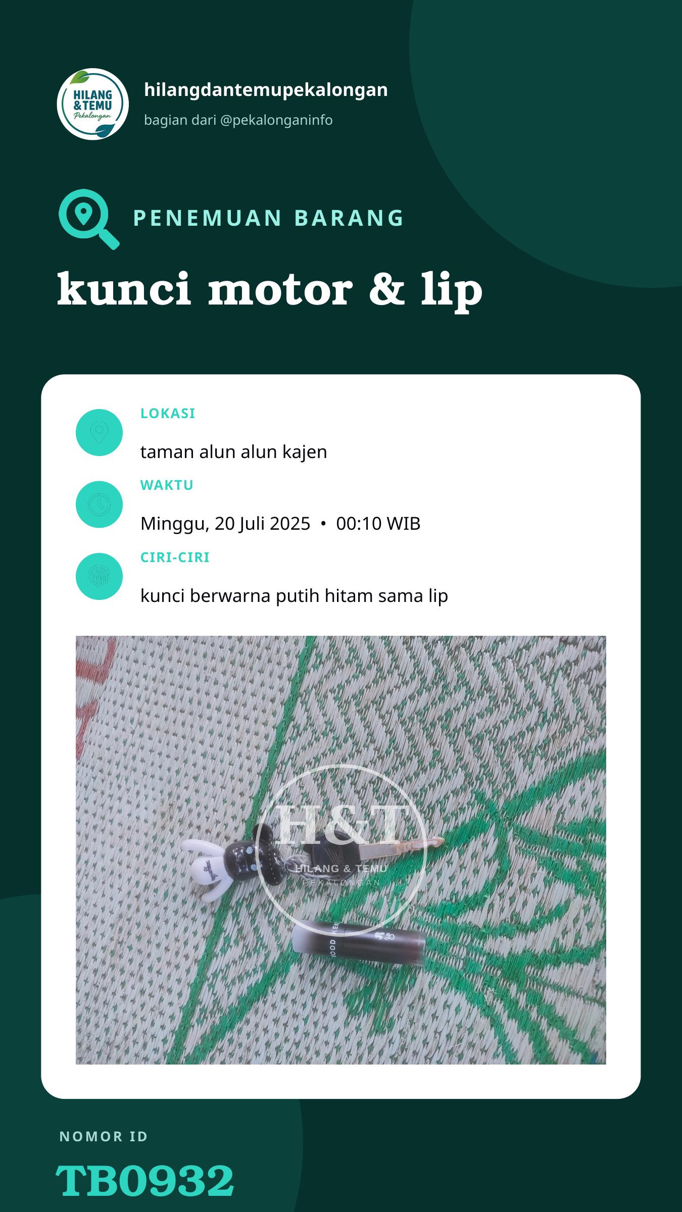 Story 9:16 laporan kunci motor & lip