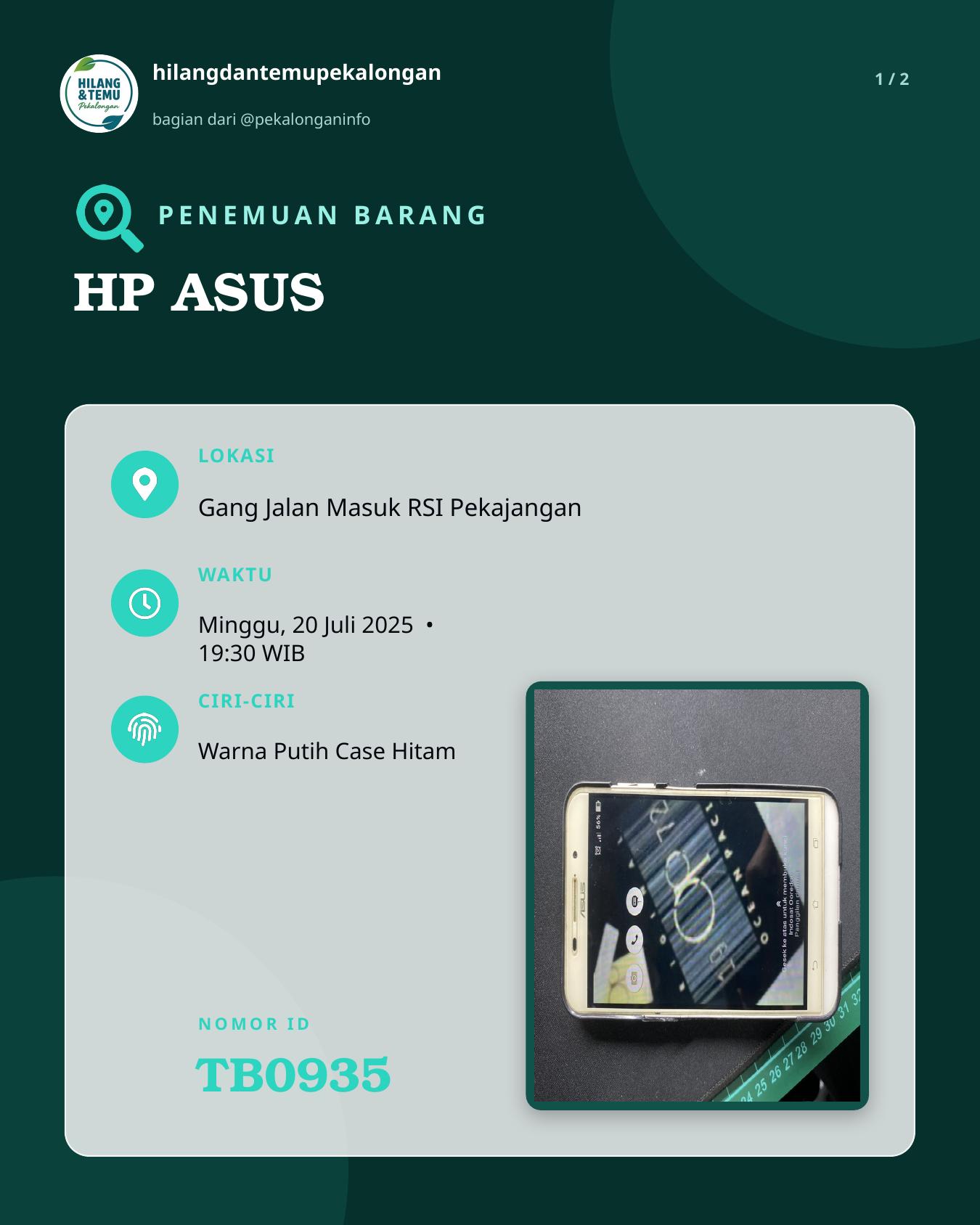 Slide 1 laporan HP ASUS