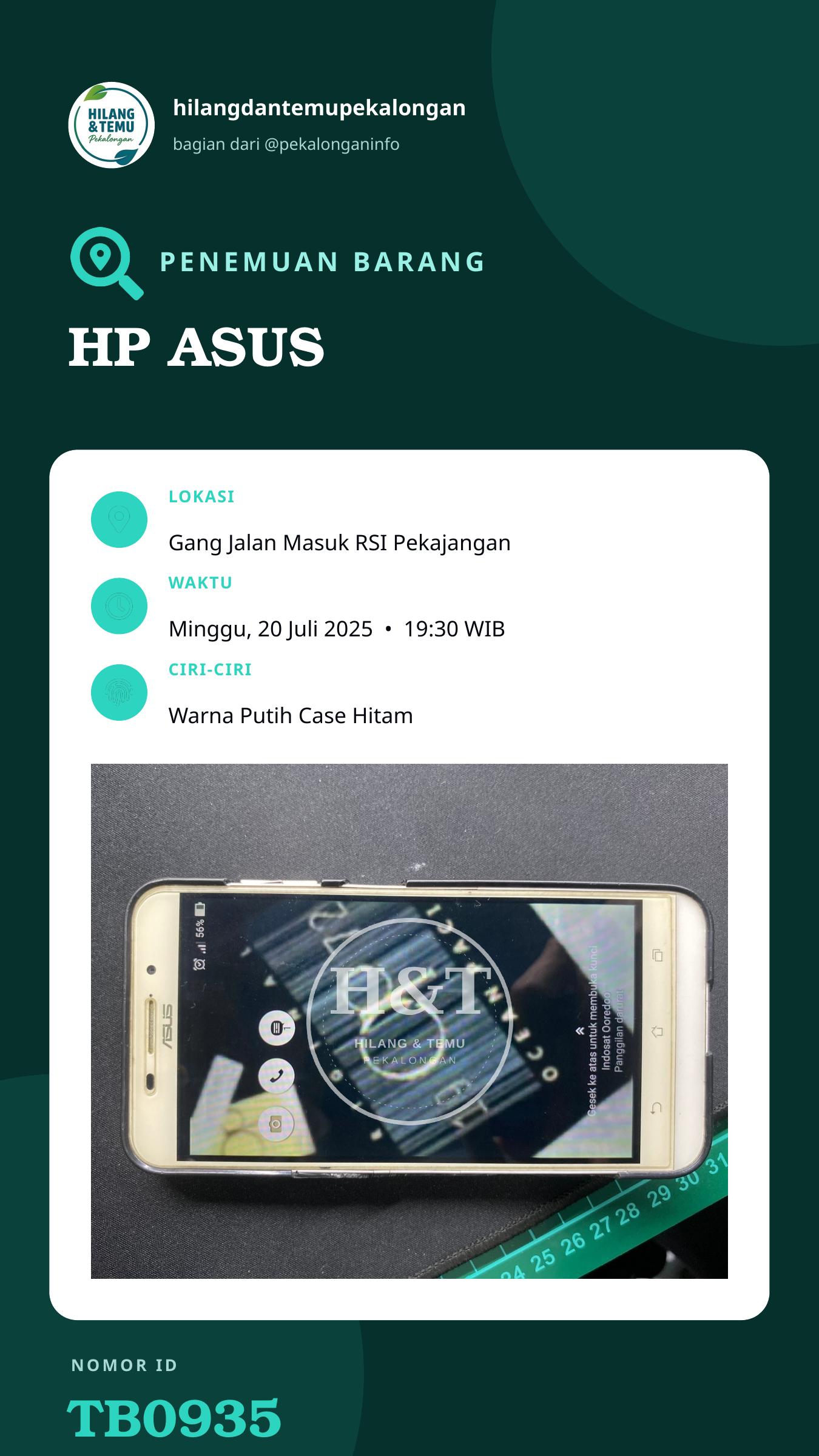 Story 9:16 laporan HP ASUS